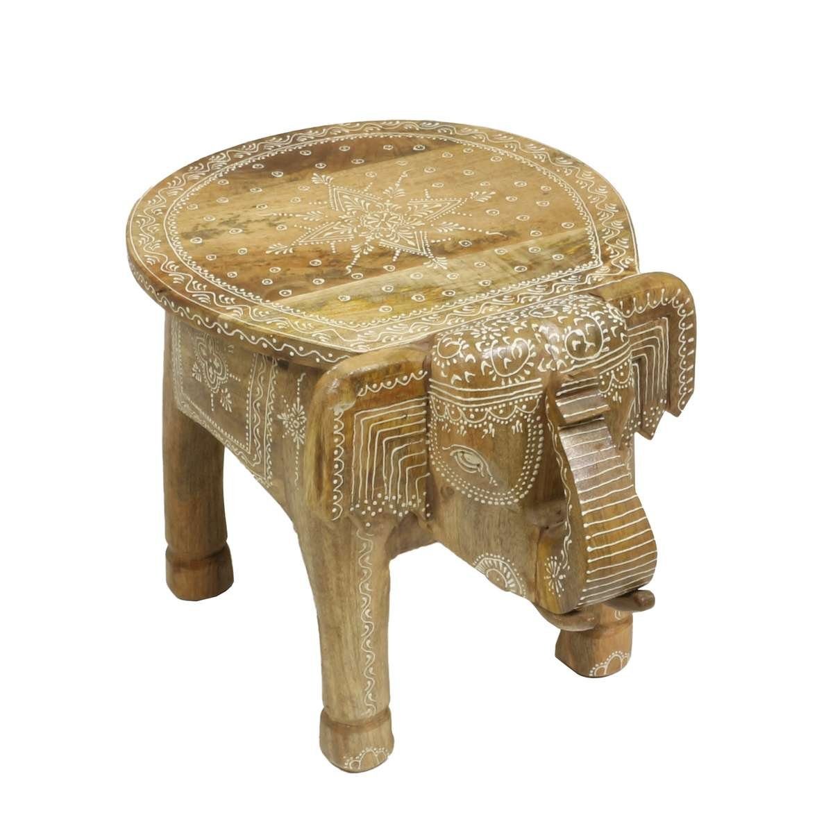 Oriental Galerie Blumenhocker Indischer Hocker Elefant günstig online kaufen