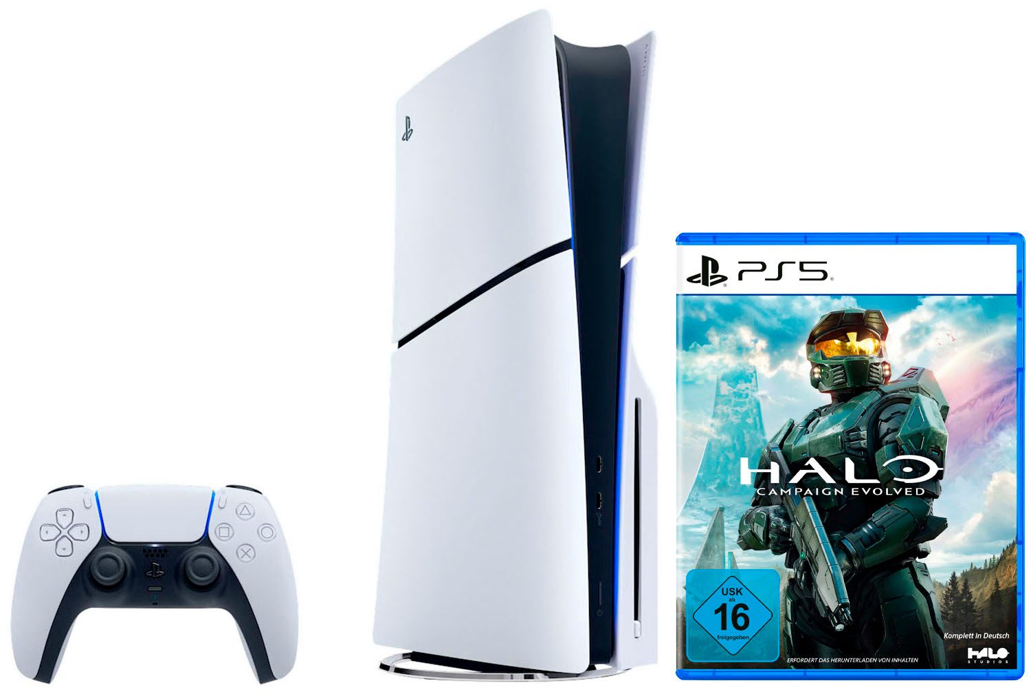 PlayStation 5 PS5 Disk Edition (Slim) inkl. Halo: Campaign Evolved 1TB