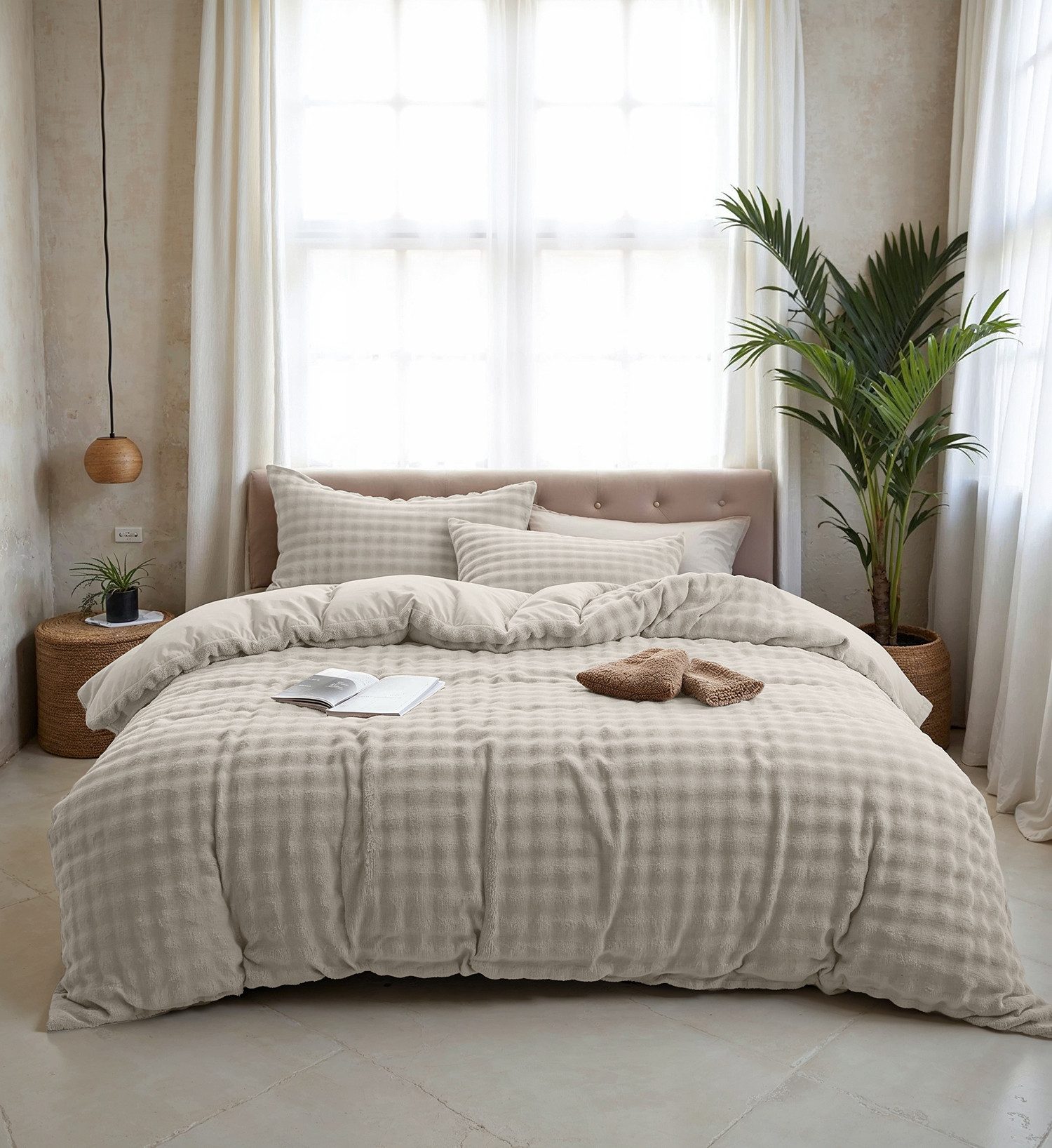 Sitheim-Europe Bettwäsche Bettwäsche-Set Bettbezug Pom Pom, 3 teilig günstig online kaufen