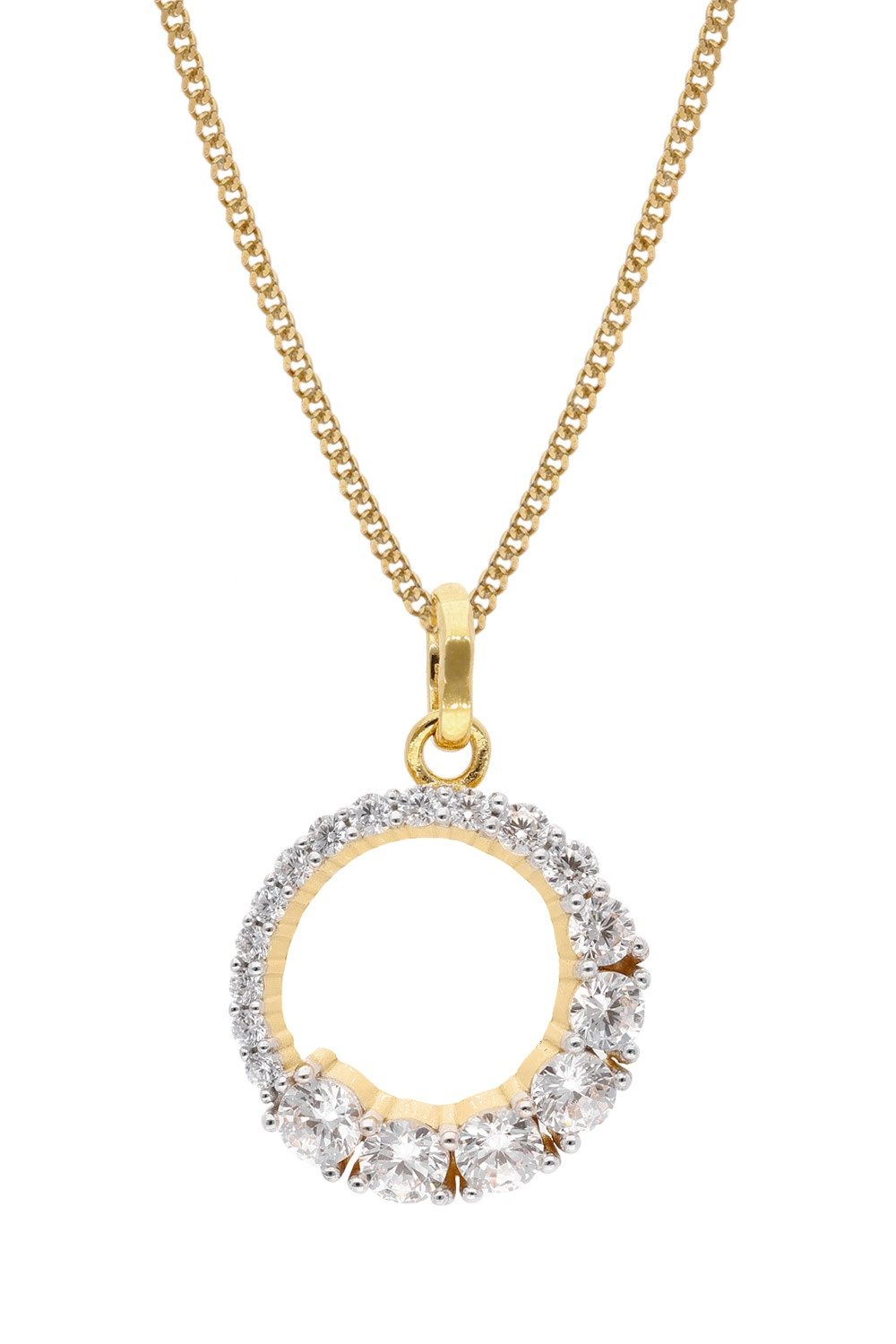 trendor Panzerkette Zirkonia-Anhänger Gold 333/8kt an günstig online kaufen