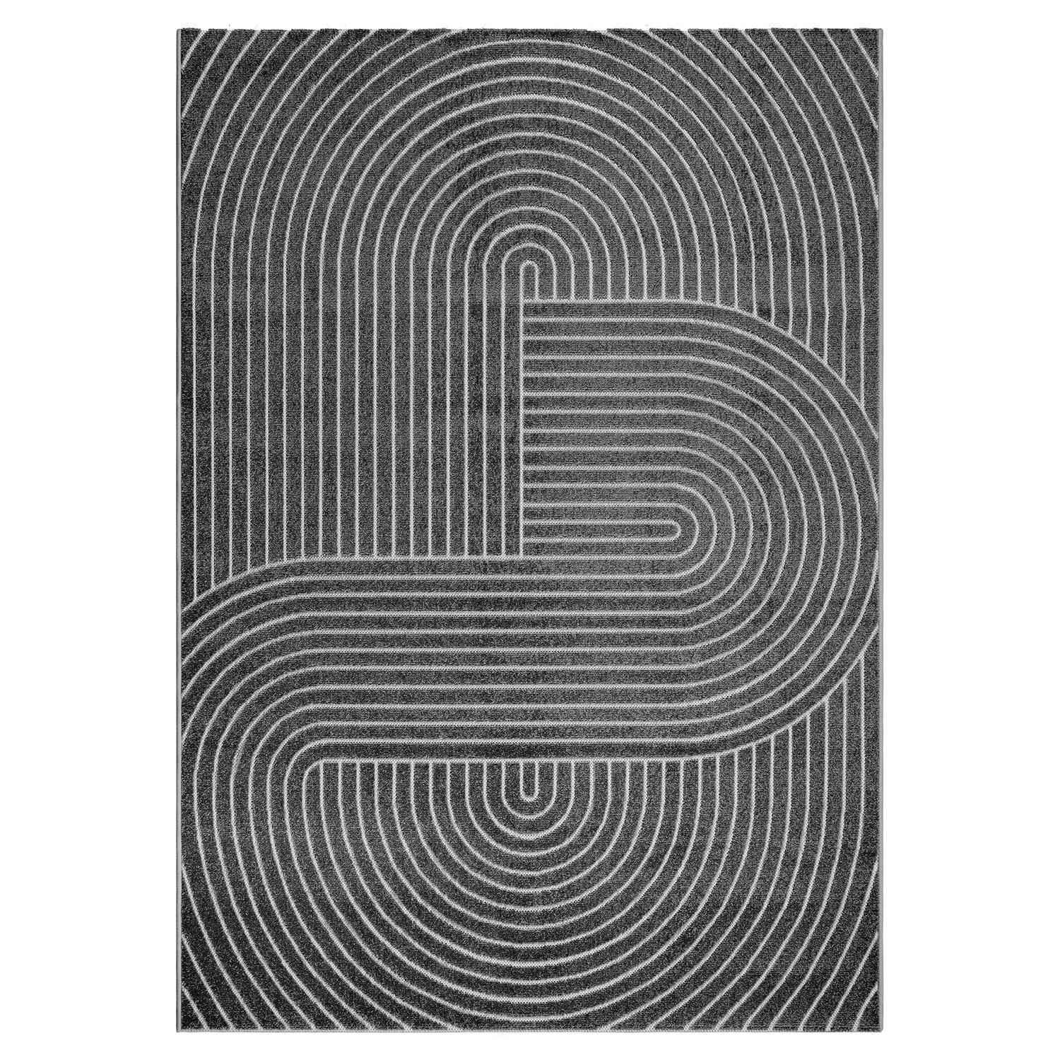 merinos Outdoorteppich TENERIFE PLUS, 120x160cm, Anthrazit, Polypropylen, rechteckig, Höhe: 5 mm, mit Japandimuster