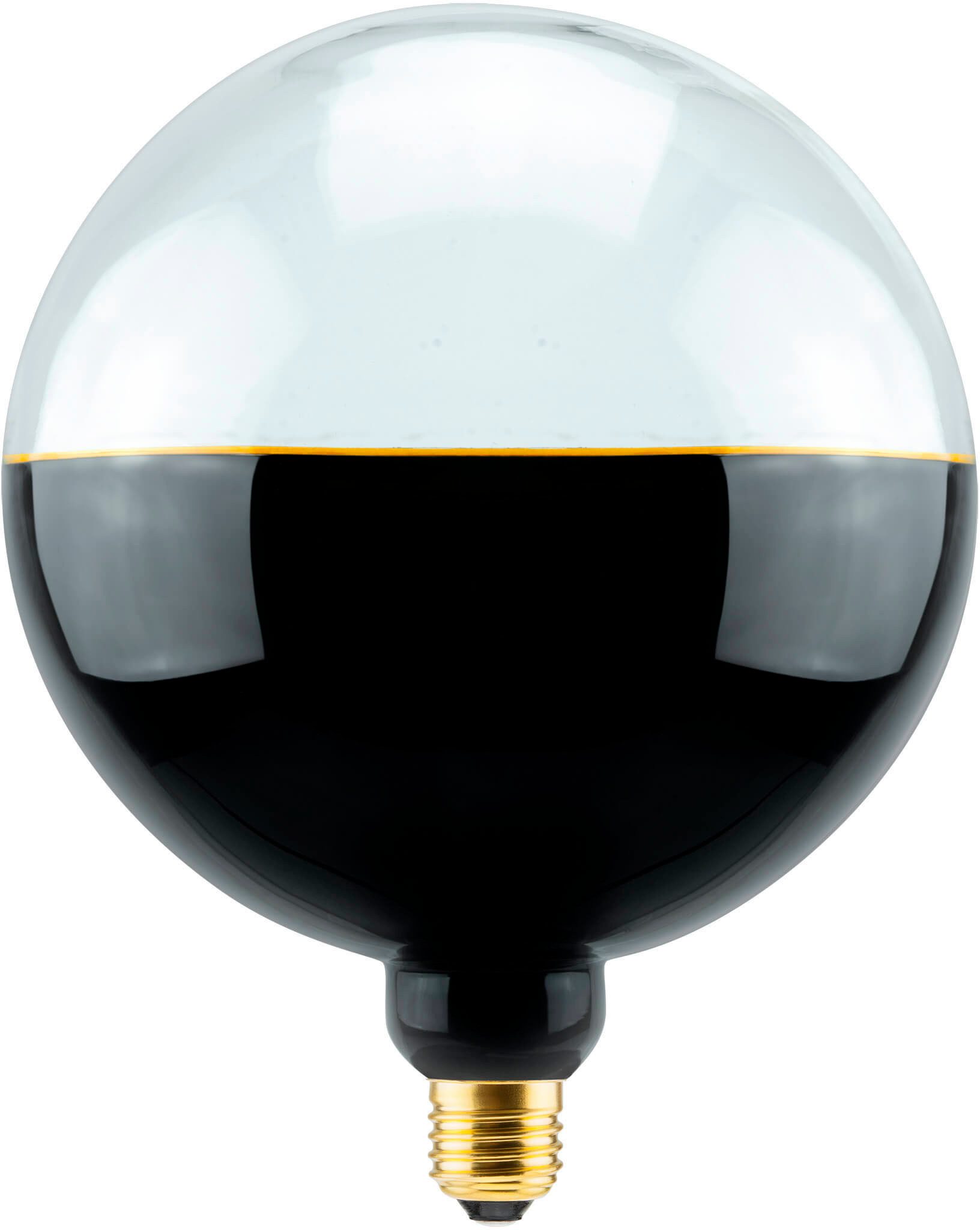 SEGULA LED-Leuchtmittel LED Illusion Globe 188 2tones black clear, E27, 1 St., Extra-Warmweiß, 2-farbiges Glas