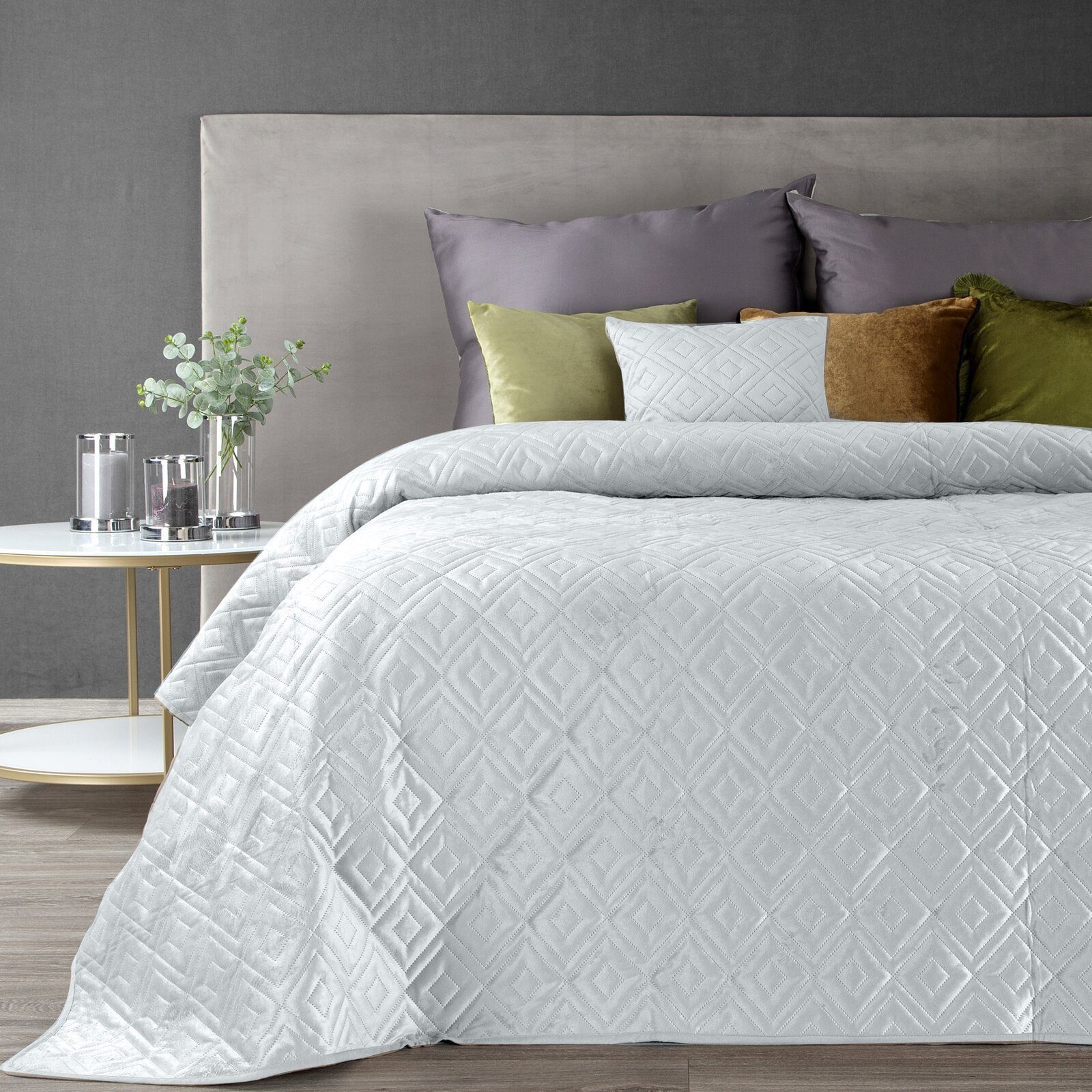 Eurofirany Bettüberwurf ARIEL, Velvet Decke Velours günstig online kaufen