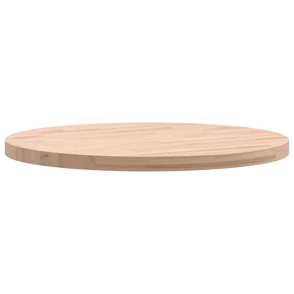 furnicato Tischplatte Ø50x2,5 cm Rund Buche Massivholz