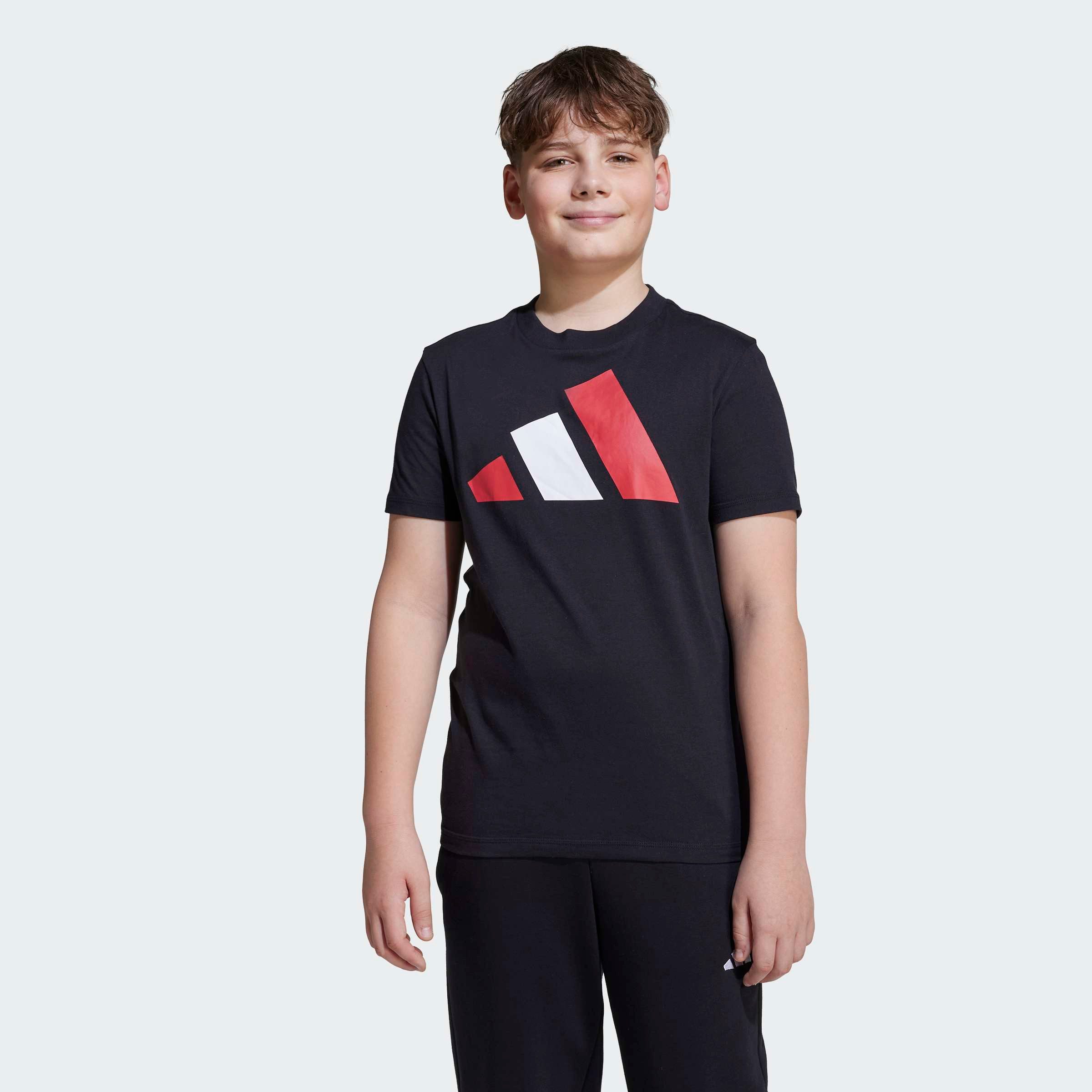 adidas Sportswear T-Shirt J BL TEE 160 für Kinder und Teens, mit Rundhalsausschnitt, aus 100 % Baumwolle