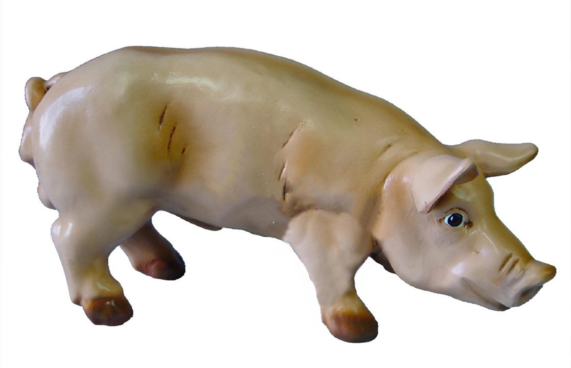 Xlmoebel Skulptur Niedliche Schwein Gartenfigur wetterfest aus hochwertigem Material (Skulptur), Hergestellt in Europa