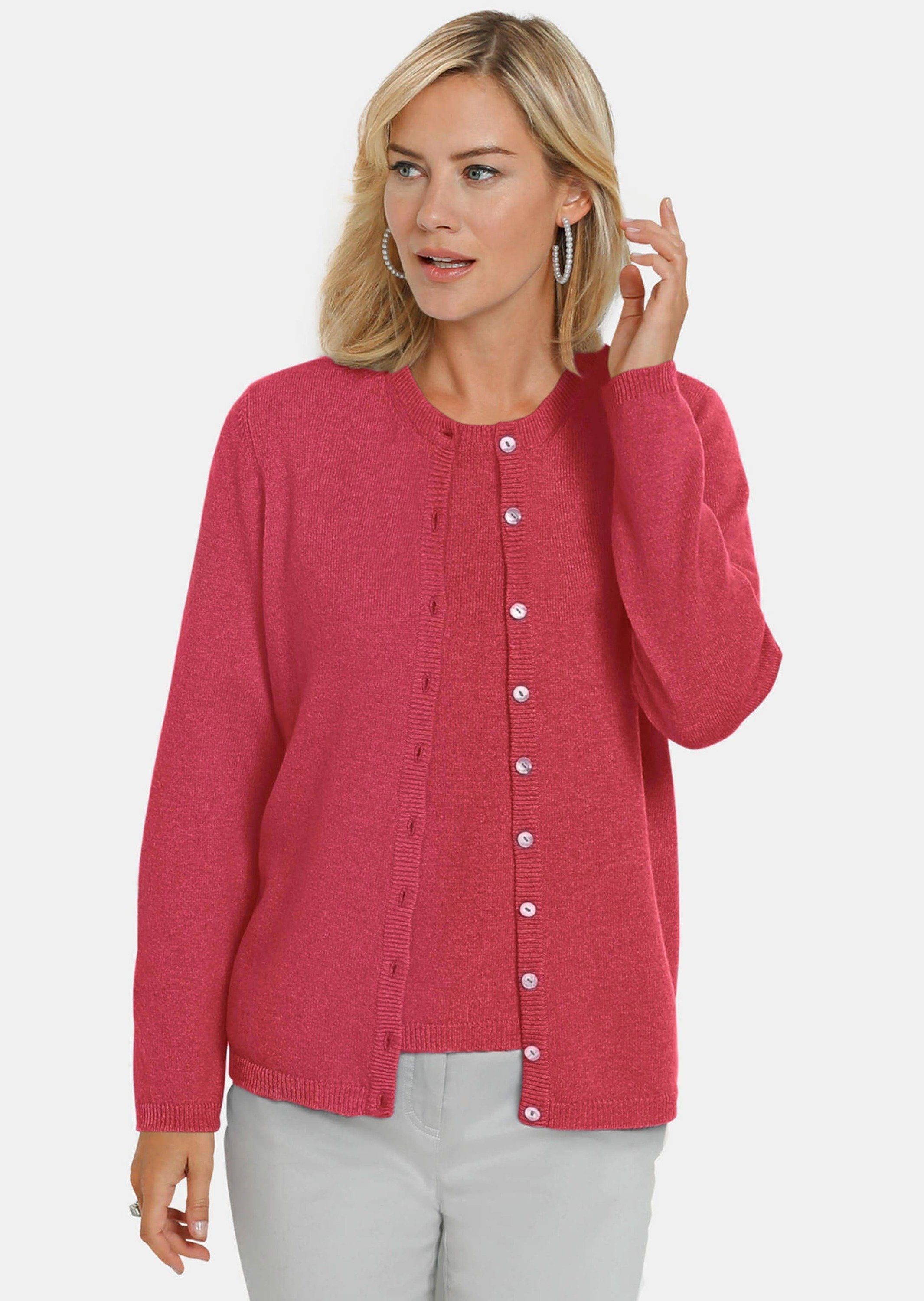 GOLDNER Strickjacke Kurzgröße: Kaschmirstrickjacke mit Rundhals günstig online kaufen