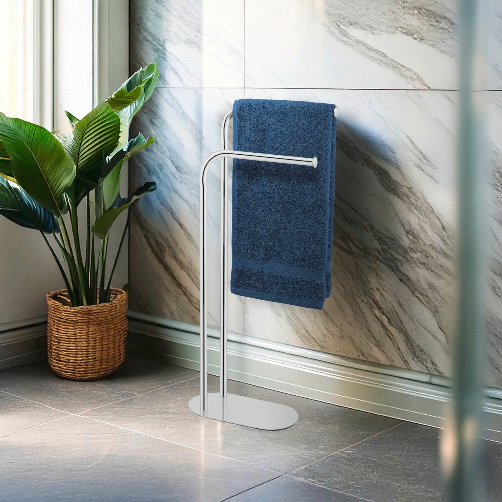 WENKO Handtuchständer Levante, freistehender Handtuchhalter und Kleiderstän günstig online kaufen
