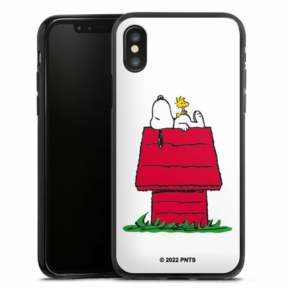 DeinDesign Handyhülle Snoopy Offizielles Lizenzprodukt Peanuts Snoopy and Woodstock Classic, Apple iPhone Xs Silikon Hülle Bumper Case Handy Schutzhülle