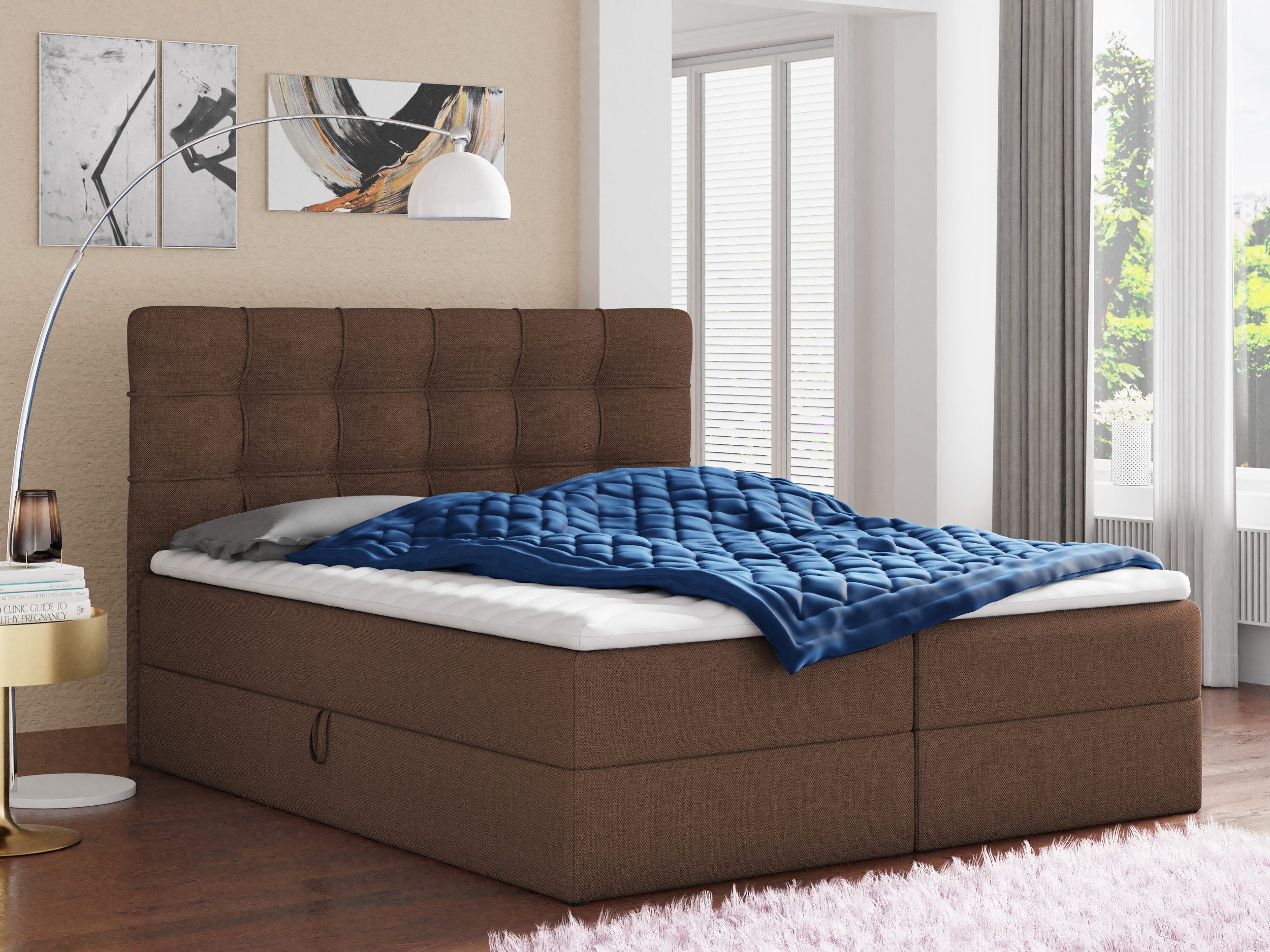 Sofnet Boxbett Best (mit zwei Bettkasten, Bonell-Matratze und Topper), Dopp günstig online kaufen