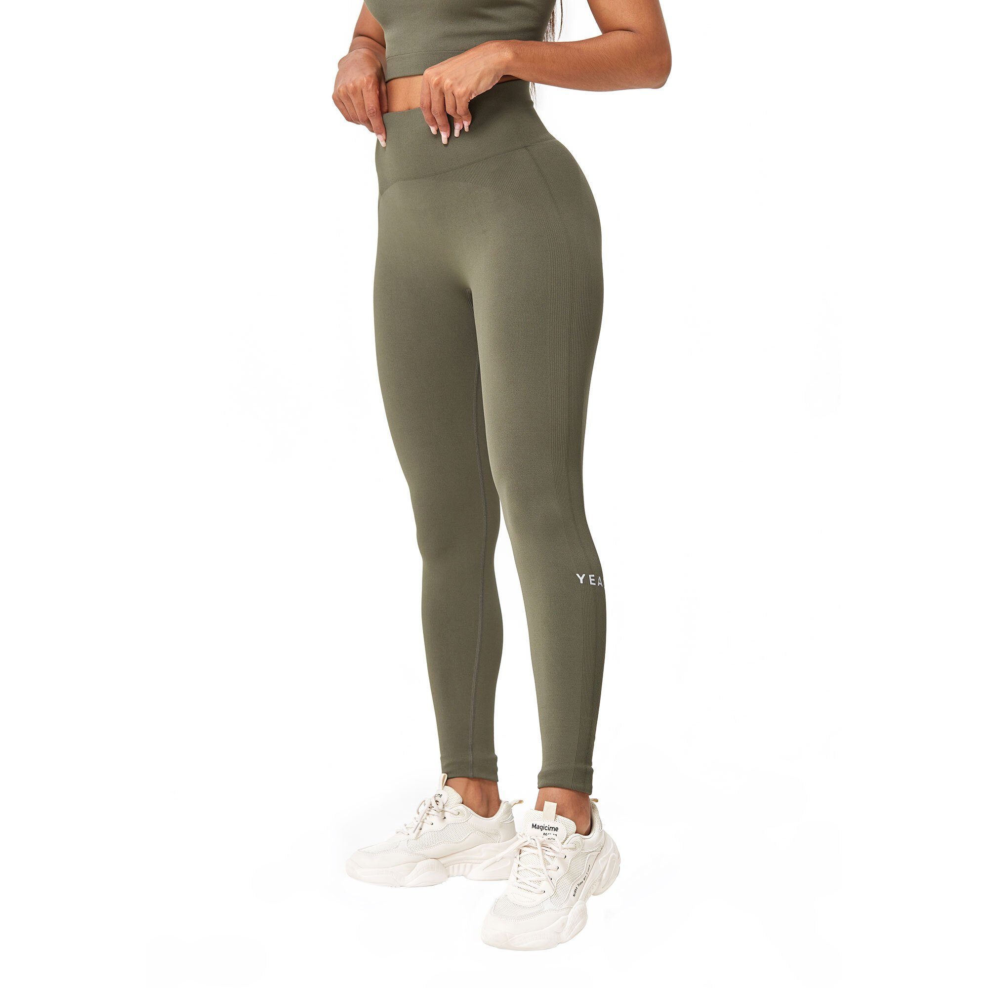 YEAZ Yogaleggings CHARM leggings (2-tlg) Leggings grün