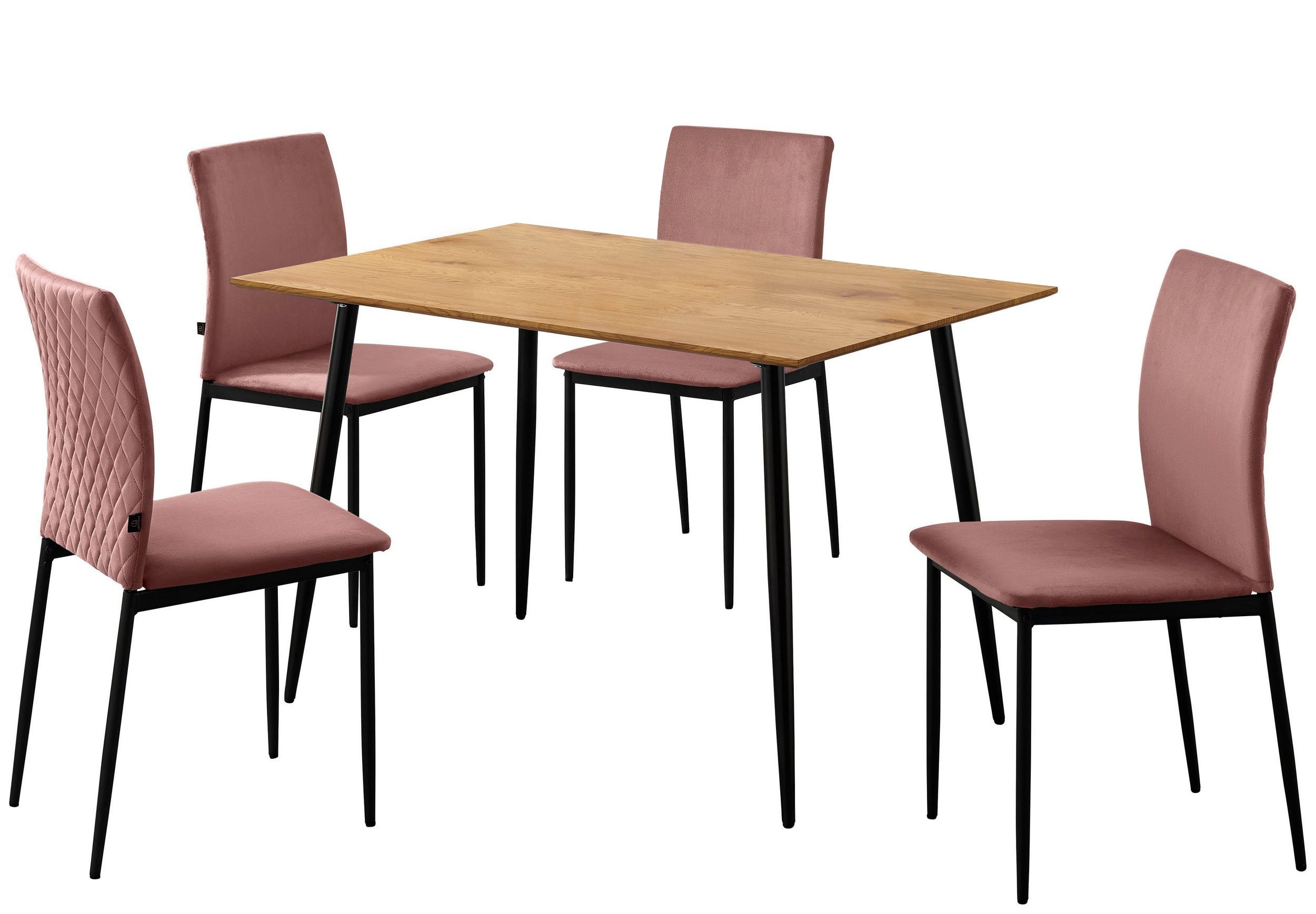 loft24 Essgruppe Padova, (Set, 5-tlg., Tisch mit 4 Stühlen)