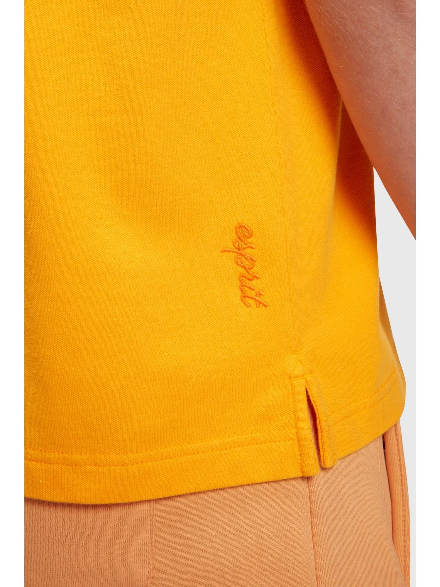 ORANGE Tennis-Poloshirt Klassisches Dolphin-Batch Poloshirt mit Esprit