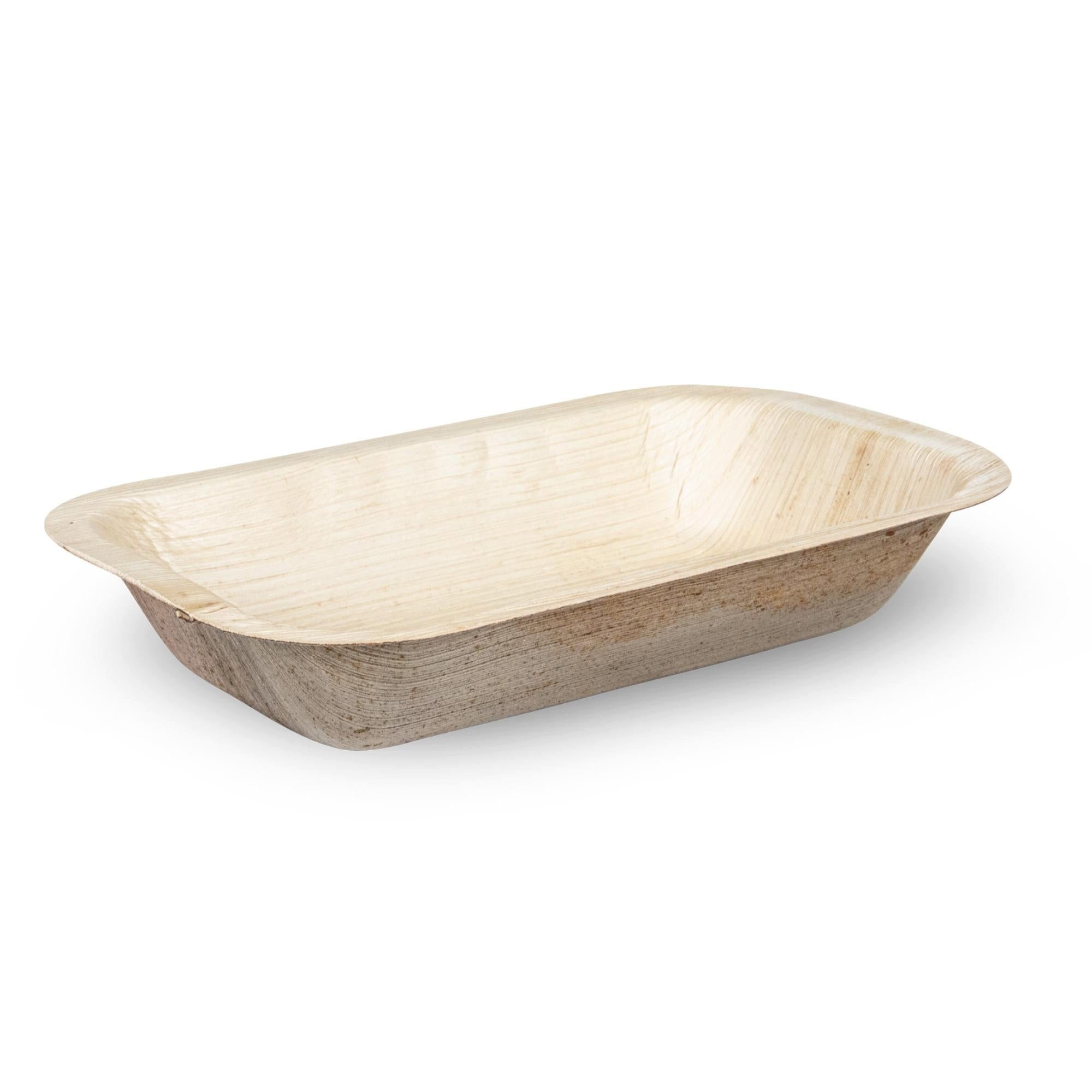 wisefood Einwegschale 25-tlg., Palmblatt-Schale, 600 ml, rechteckig, 24 x 15 x 4 cm, Palmblatt, (25-tlg)