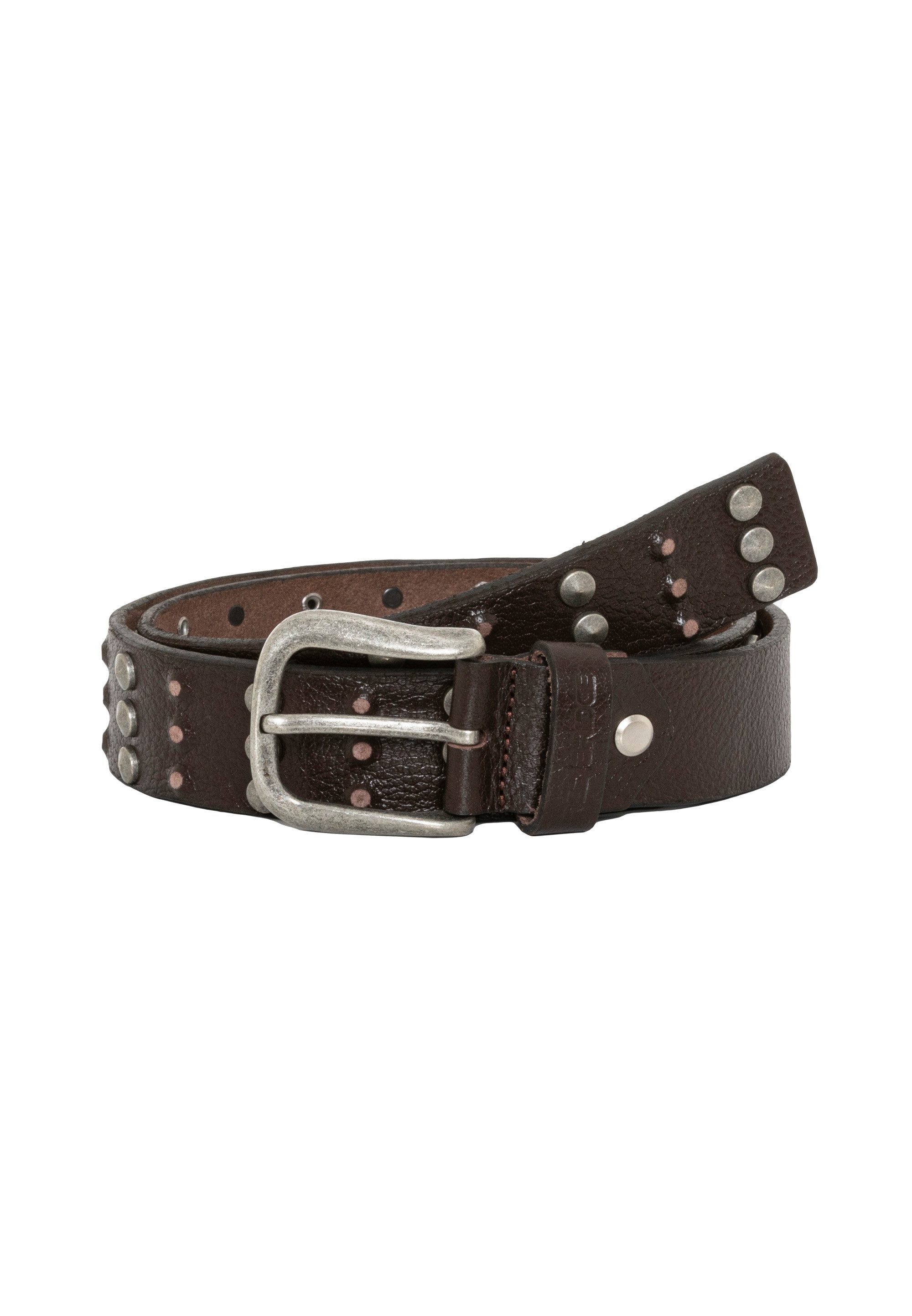 Ledergürtel mit Nieten – Robustes Design für einen rockigen Look