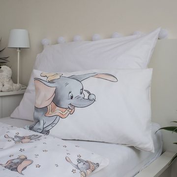 Babybettwäsche Set Elefant Dumbo 2tlg. 100% Baumwolle 100x135 cm, 40x60 cm, Disney Dumbo, Baumwolle, 2 teilig