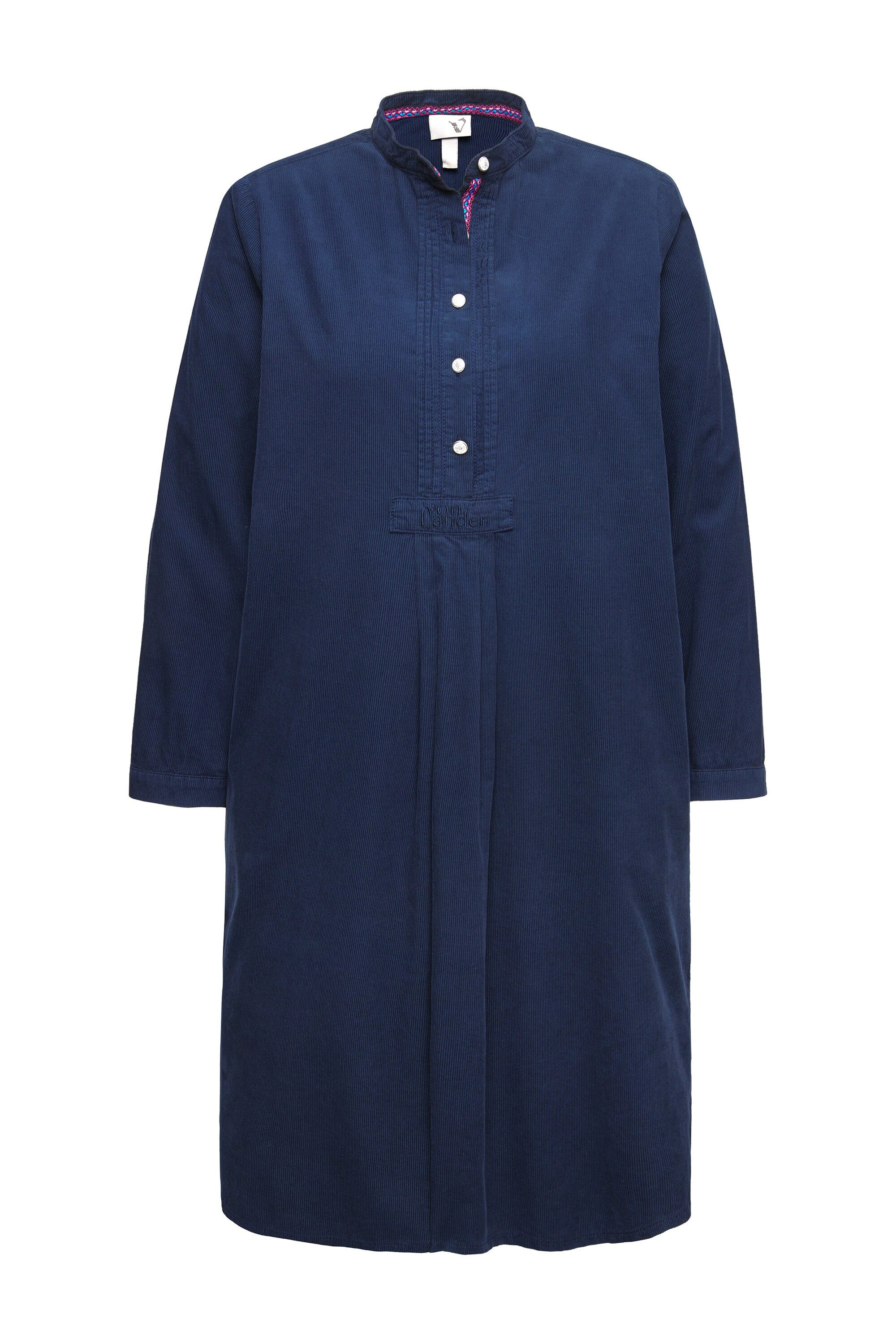 Ulla Popken Midikleid Cordkleid Stehkragen Biesen günstig online kaufen
