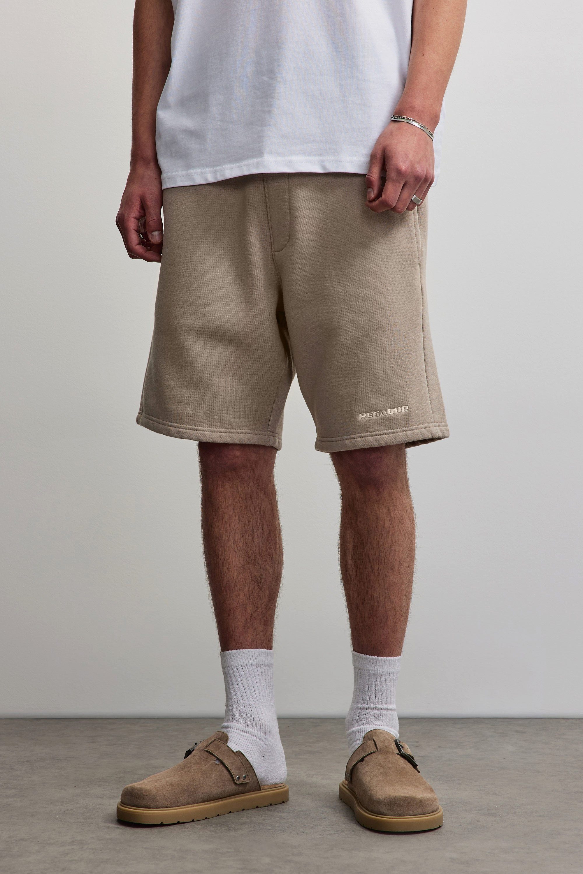 PEGADOR Sweatshorts LOGO HEAVY SWEAT SHORTS Baumwollmischung, regular fit