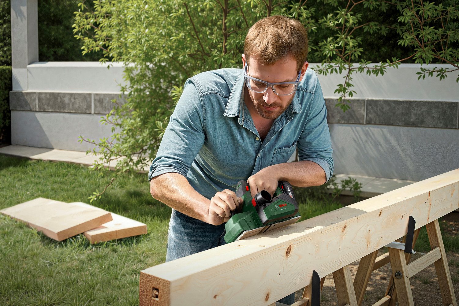 Bosch Home & Garden Akku-Elektrohobel PHO 18V-20 solo, Hobelbreite: 82 in mm, ohne Akku und Ladegerät