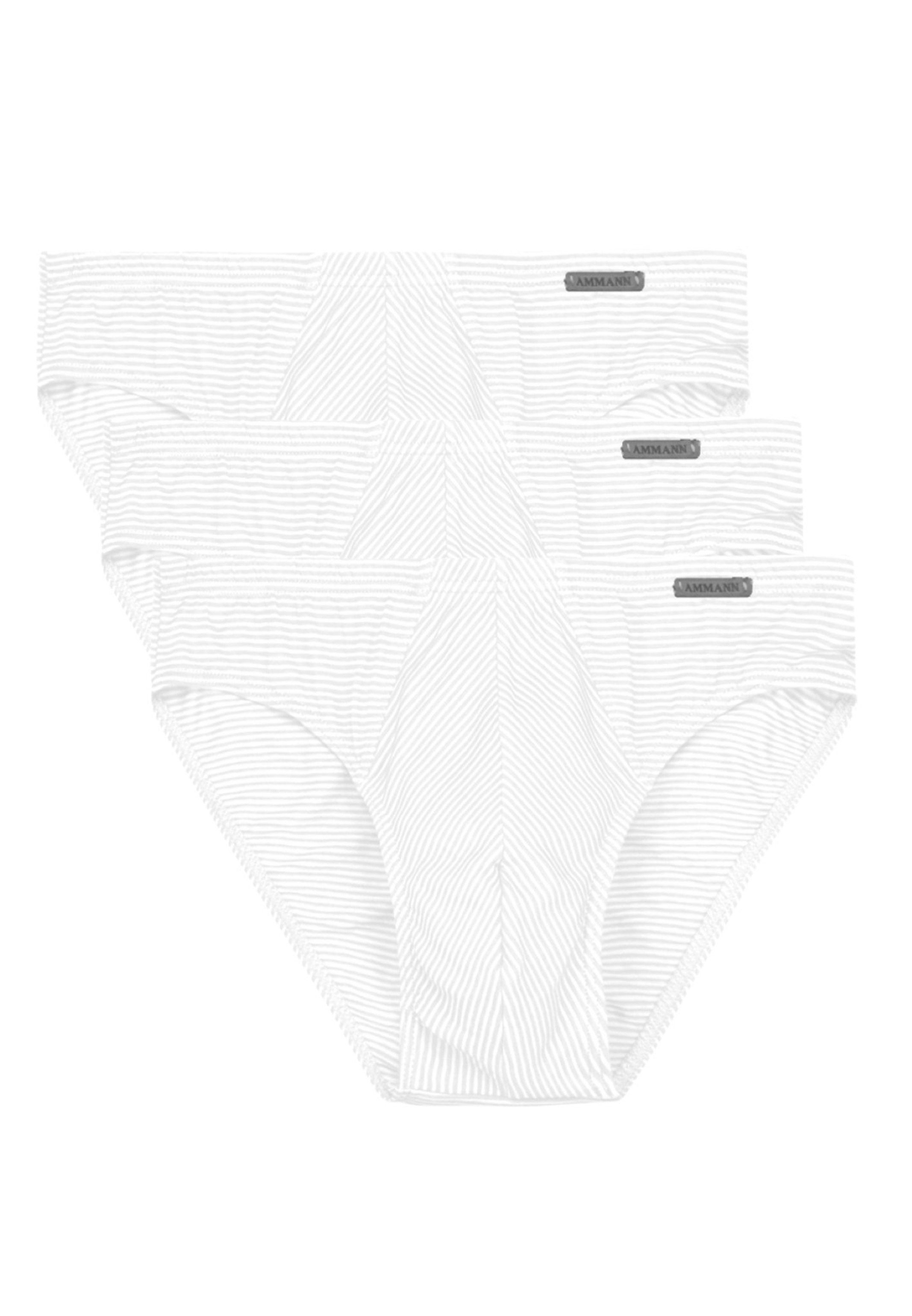 Ammann Slip 3er Pack Cotton & More (Spar-Set, 3-St) Slip / Unterhose - Ohne Eingriff - Klassische Schnittform Weiß