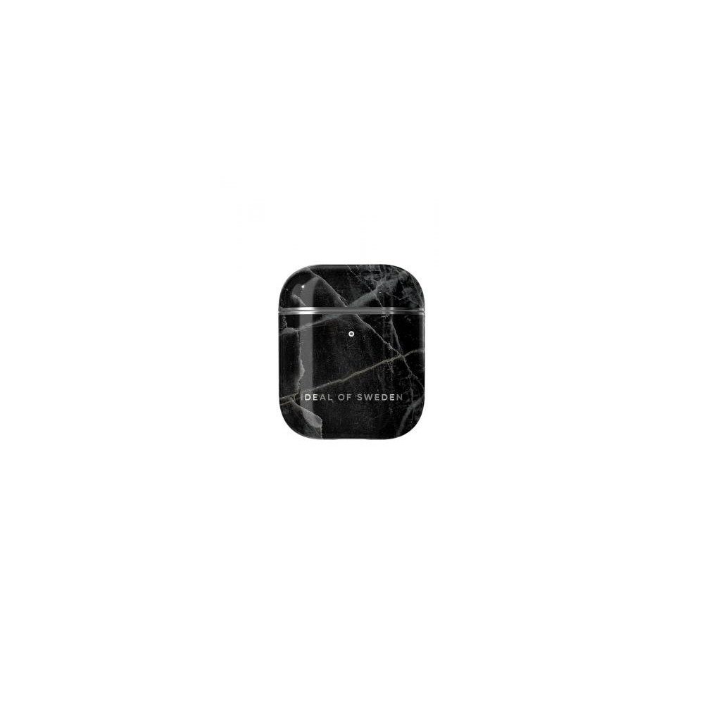 iDeal of Sweden iDeal of Sweden AirPods Case Black Thunder Marble - Hülle Kopfhörer (Stylisches Design in Black Thunder Marble, Stylisches Design in Black Thunder Marble)
