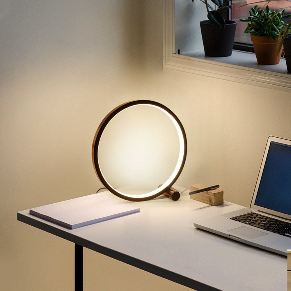 XDeer LED Tischleuchte LED Tischlampe Schlafzimmer für Dimmbar,Schreibtischlampe Modern Warmweiß,Tischleuchte Runden, in Tischleuchte,Nachttischlampe