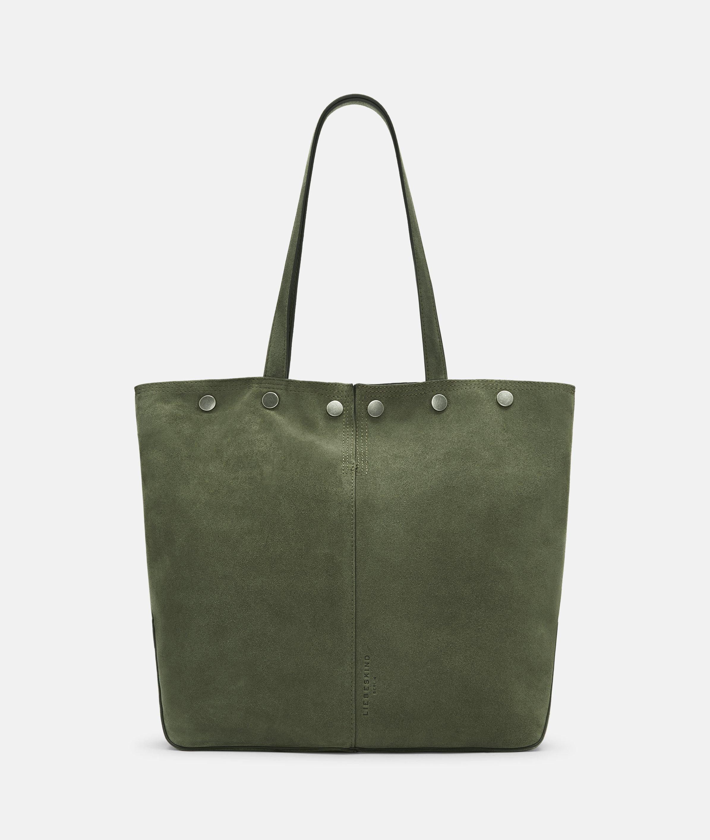 Liebeskind Berlin Schultertasche Tote, Große Schultertasche aus weichem Veloursleder