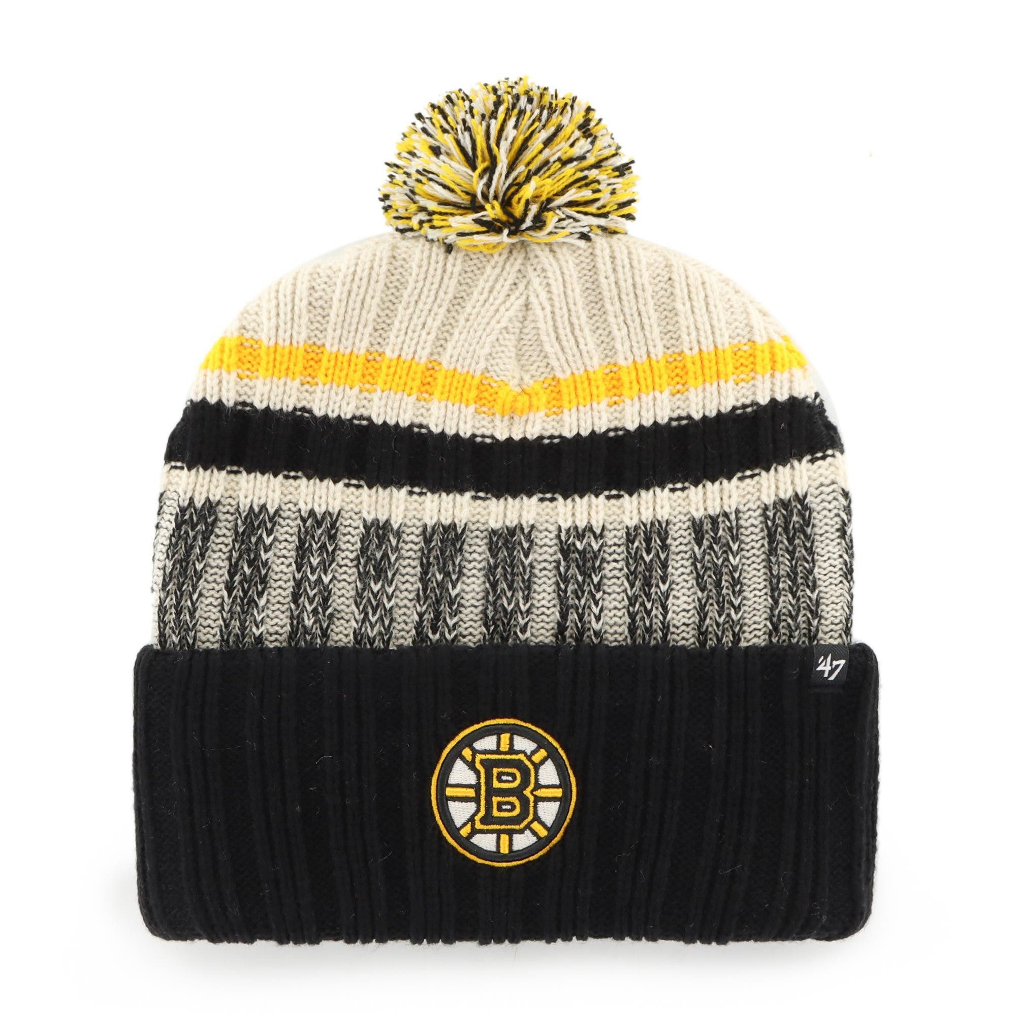 '47 Brand Bommelmütze '47 Brand NHL Boston Bruins Long Range '47 CUFF KNIT (Beanie, Bommelmütze, Strickmütze)