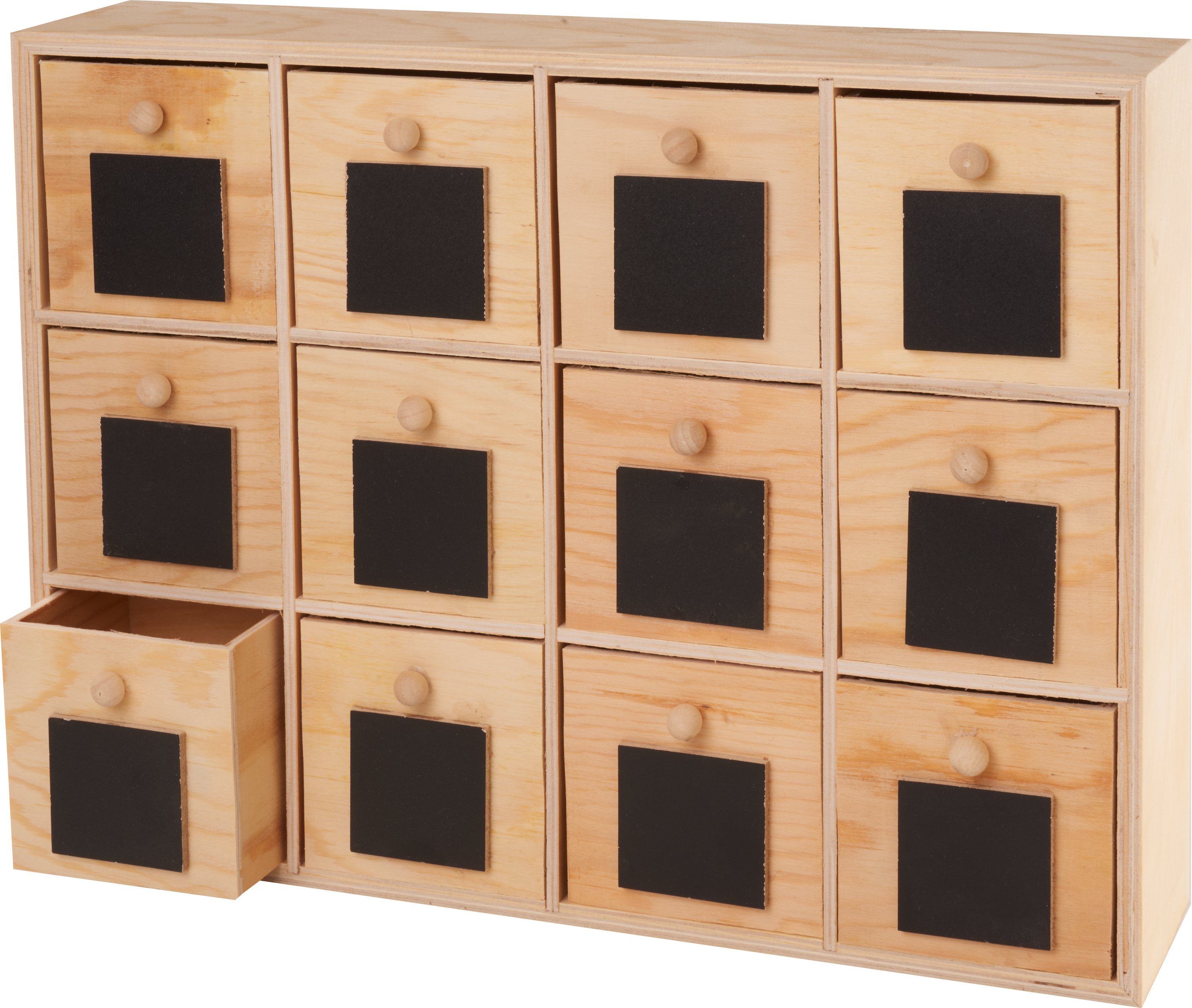 VBS Aufbewahrungsbox Mini-Kommode Tafelfront, 12 Schübe 31,5 cm x 24 cm günstig online kaufen