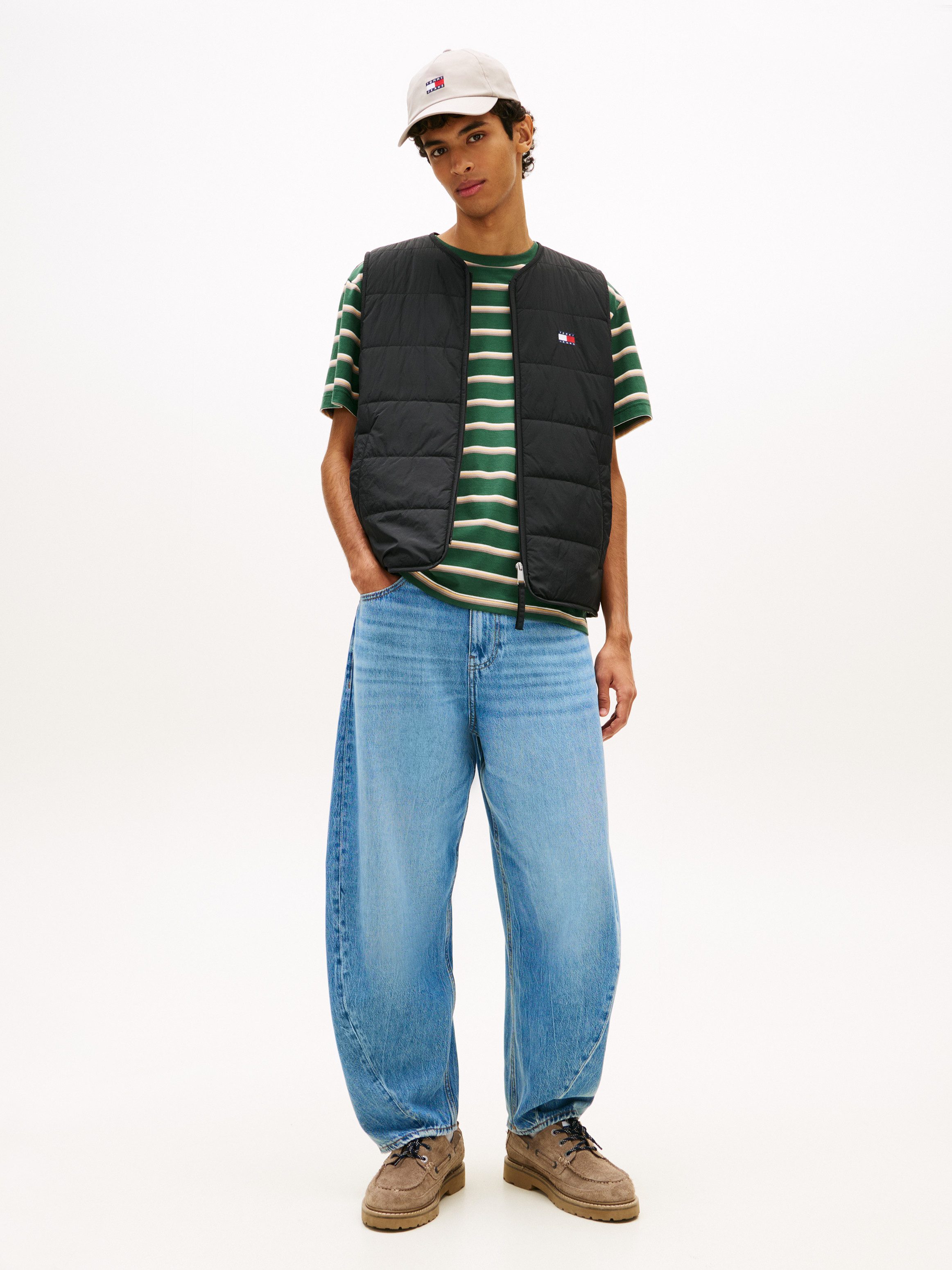 Tommy Jeans Steppweste TJM HERITAGE FLAG QUILTED Underliner Regular fit mit Rundhalsausschnitt