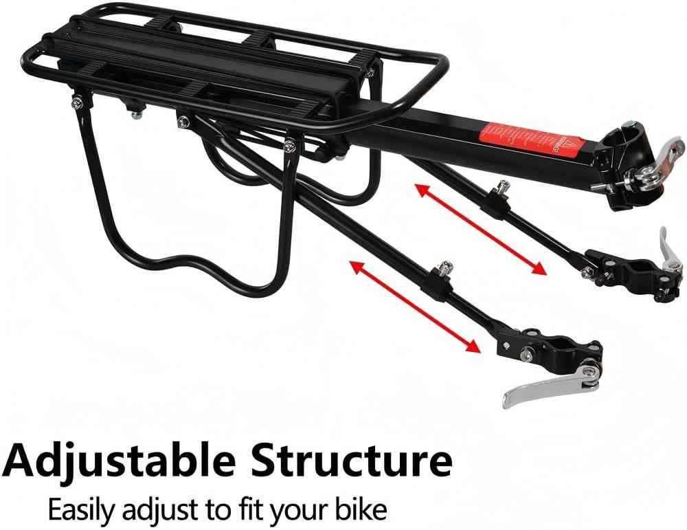 ROCKBROS Fahrrad-Gepäckträger Mountainbike Gepäckträger Schnellspanner mit Reflektor 24-29 Zoll, mit/ohne Schutzblech, Aluminiumlegierung