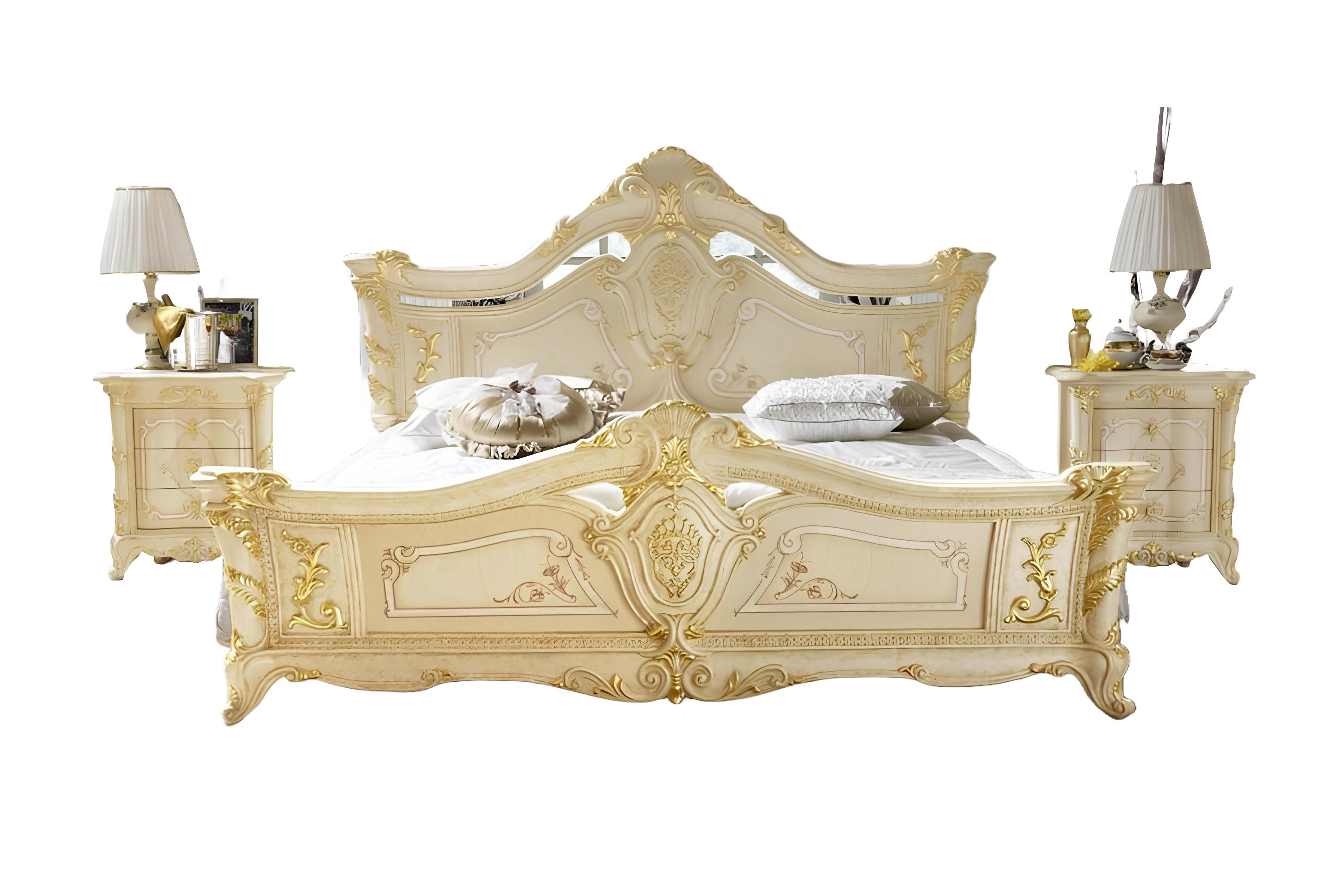 Xlmoebel Bett Luxuriöses Massivholz-Doppelbett für das Schlafzimmer: MobilPiu (Bett), Hergestellt in Europa
