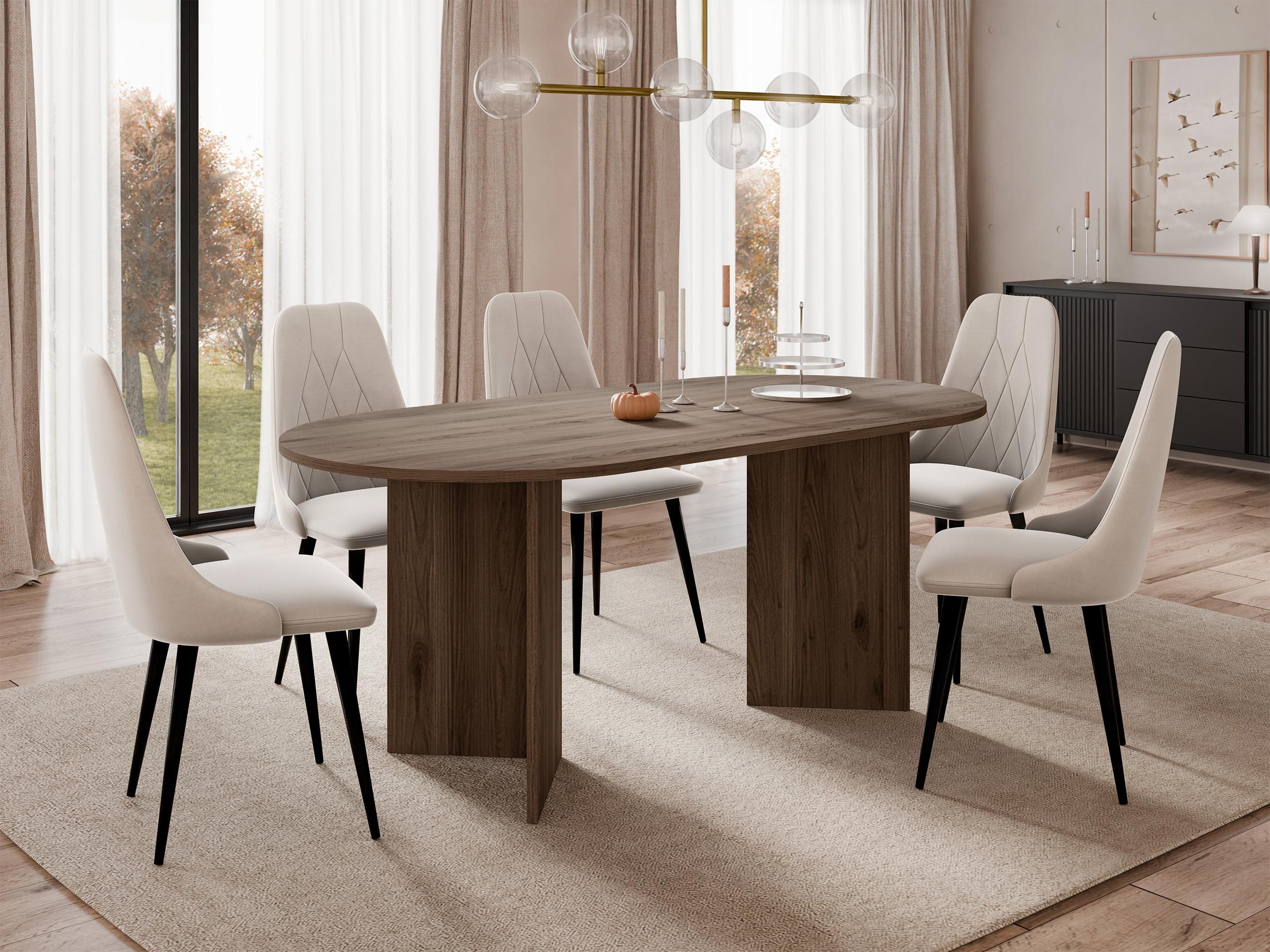 MIRJAN24 Esstisch Gelizo 22 mm, 185x90x75 cm