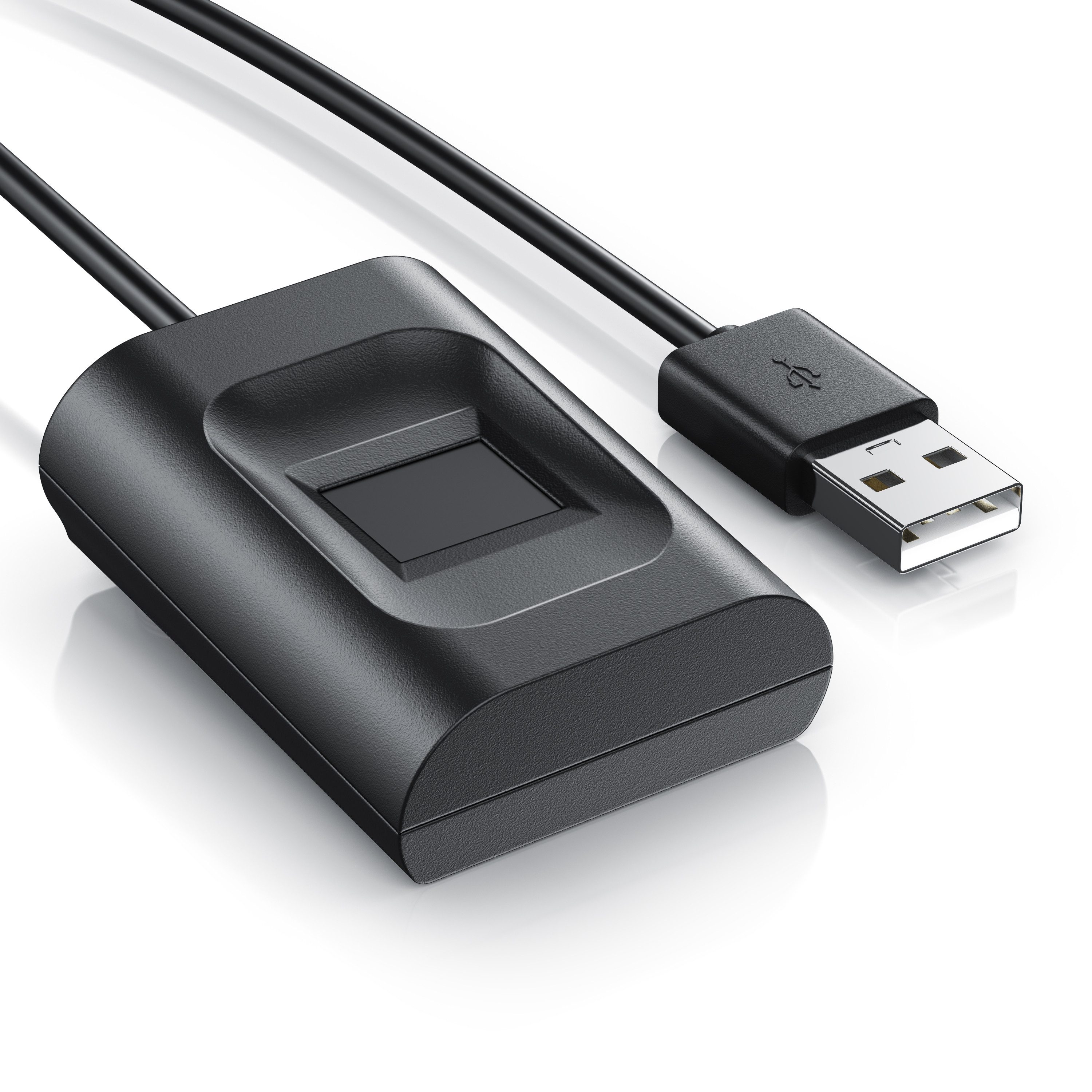 CSL Fingerabdrucksensor USB Fingerabdruckleser kabelgebunden, bis zu 10 IDs, Finger Scanner, (1-St), plug & play, Rundumerkennung, Windows 8 / 10 / 11 kompatibel