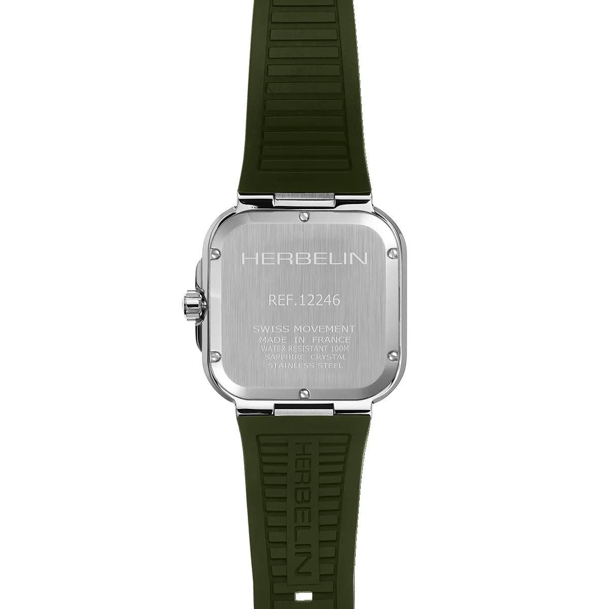 Michel Herbelin Quarzuhr Michel Herbelin Herrenuhr 12246A116CK Cap Camart Square, Swiss Made, (1-tlg)