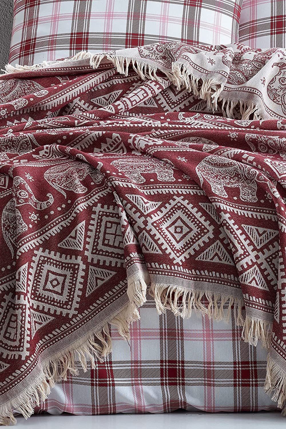 BOHORIA Tagesdecke BOHORIA® Tagesdecke "Bali" - Bettüberwurf, extra-groß 220 x 240 cm, Kann für Bett, Sofa, Stuhl, Outdoor und Indoor genutzt werden.