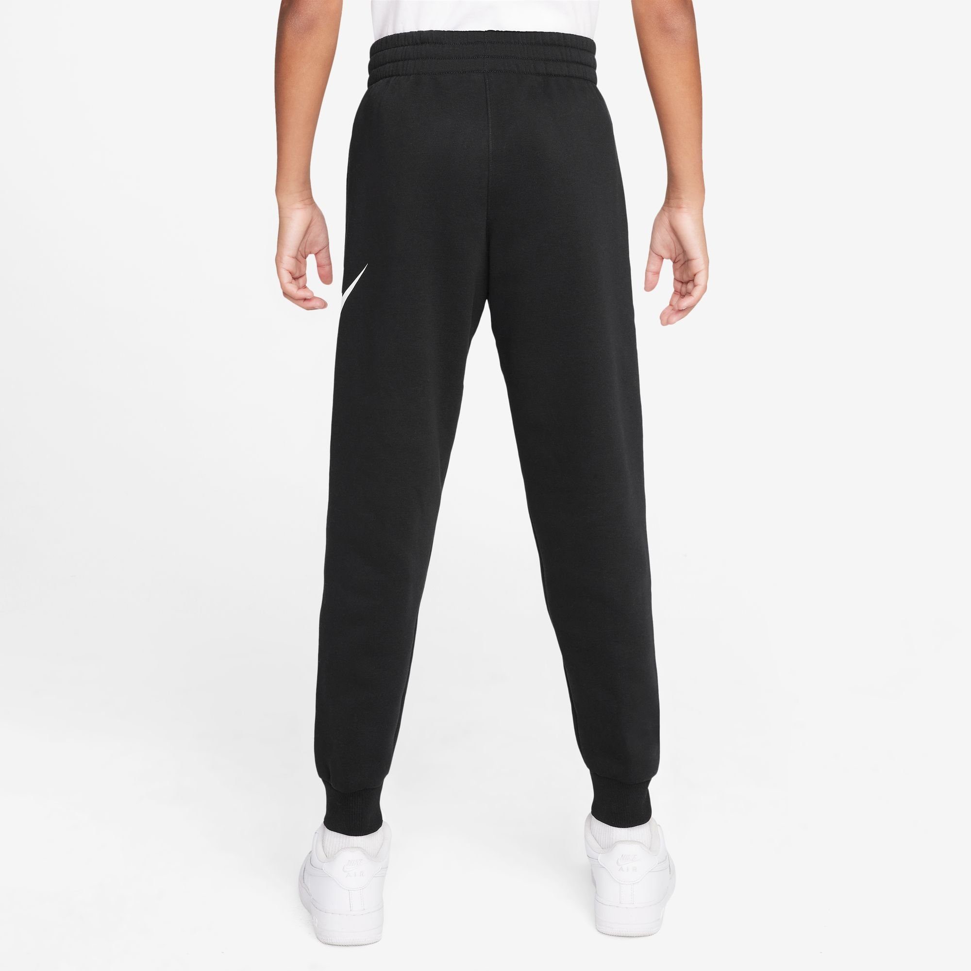 Nike Sportswear Jogginghose CLUB JOGGER BIG KIDS' PANTS FLEECE BLACK/WHITE