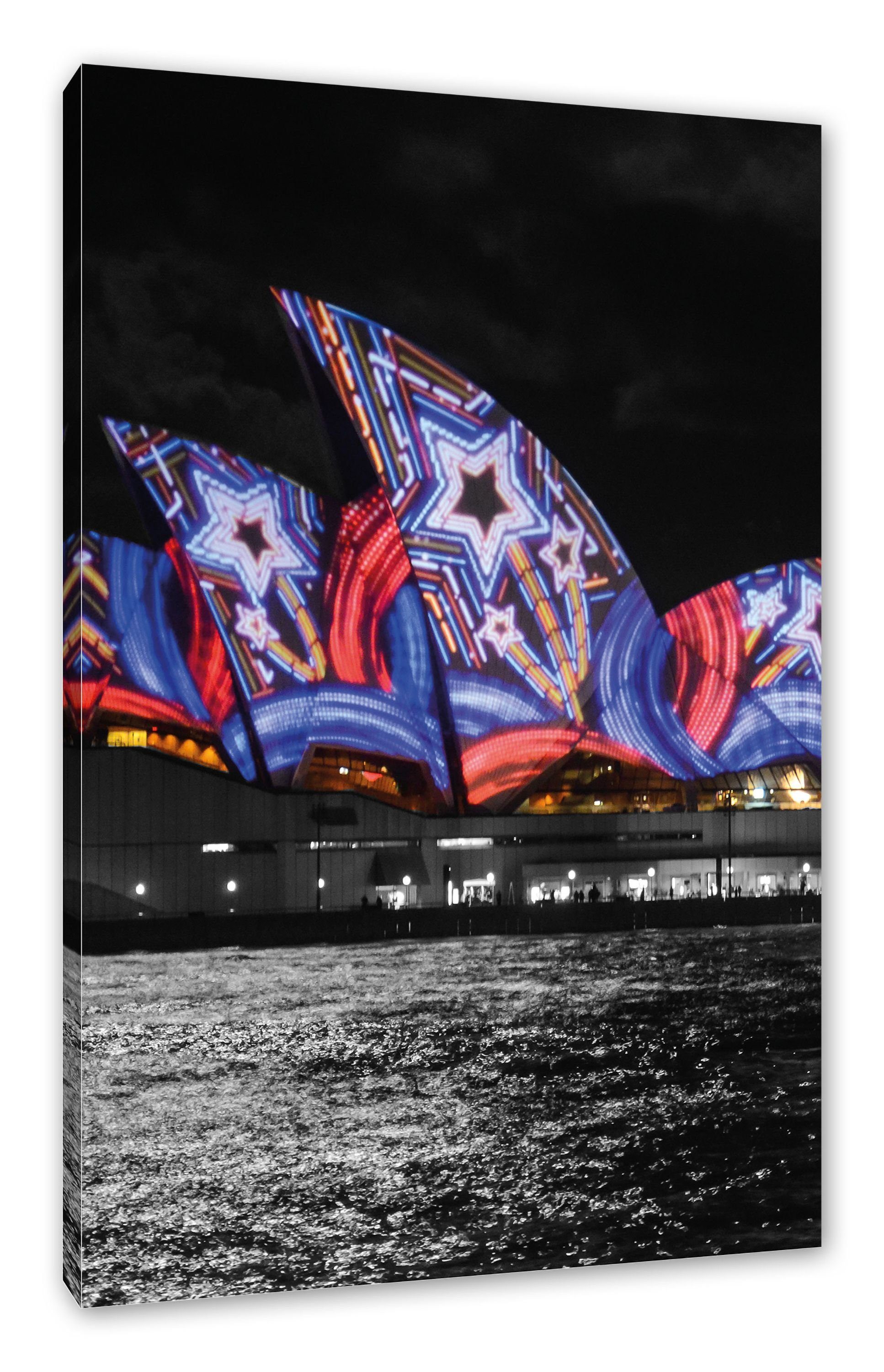 Pixxprint Leinwandbild Opera House, (1 bespannt, Sydney Zackenaufhänger fertig Opera House Sydney inkl. Leinwandbild St)