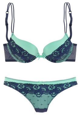 Melrose Set: Push-up-BH (Set, 2-tlg., mit String), Dessous