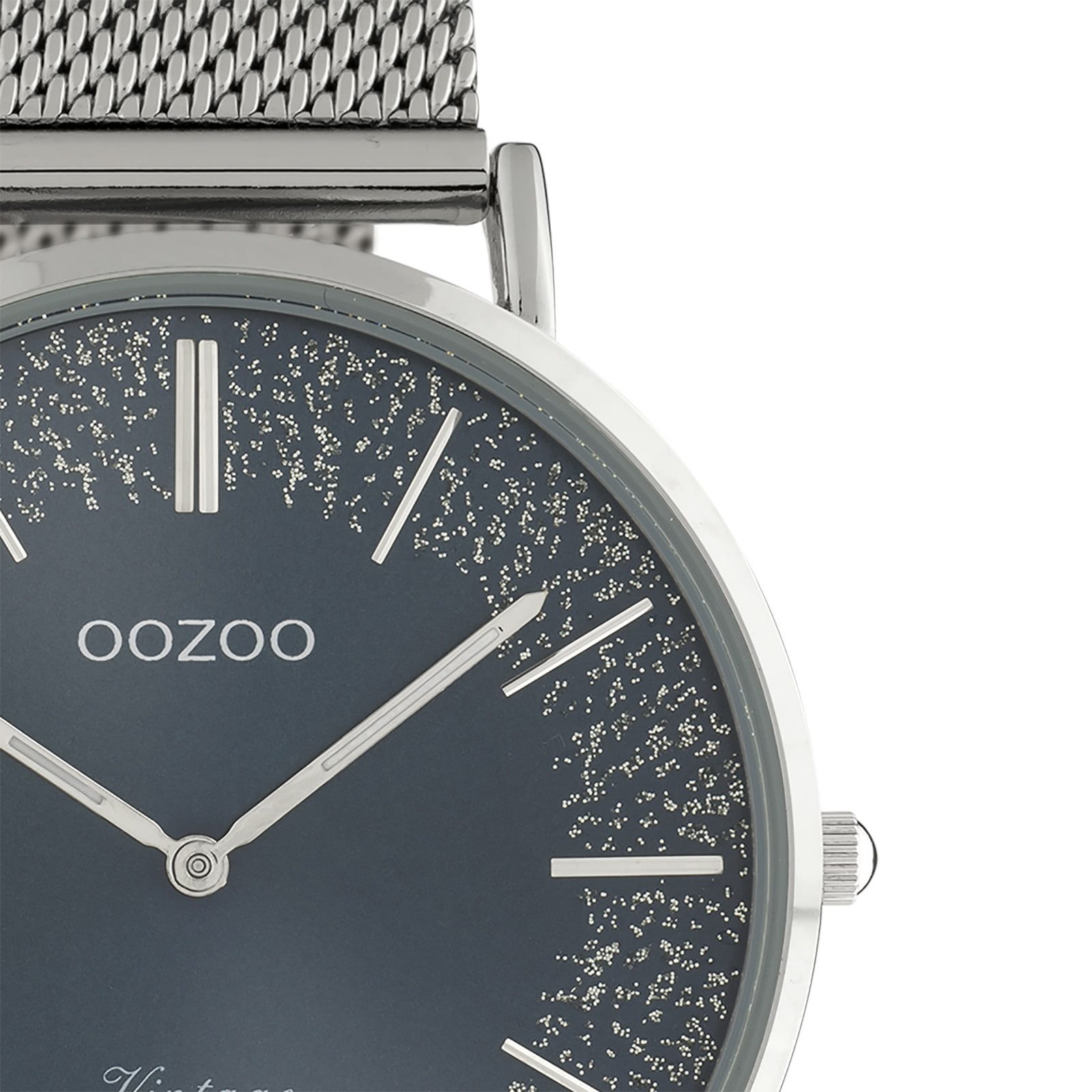 OOZOO Quarzuhr Oozoo Damen Armbanduhr silber Analog, (Analoguhr), Damenuhr rund, groß (ca. 40mm) Edelstahlarmband, Elegant-Style