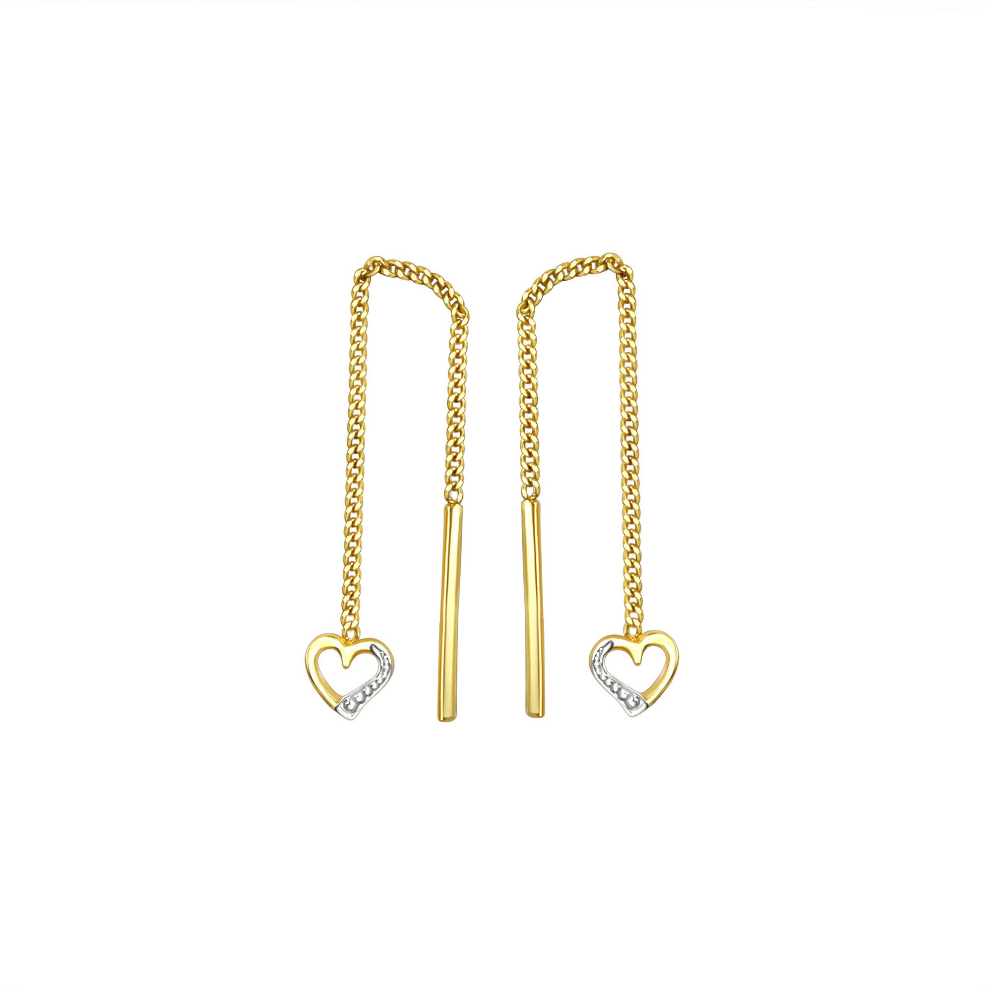 Vivance by Lascana Paar Ohrhänger 333/- Gelbgold glanz Herz