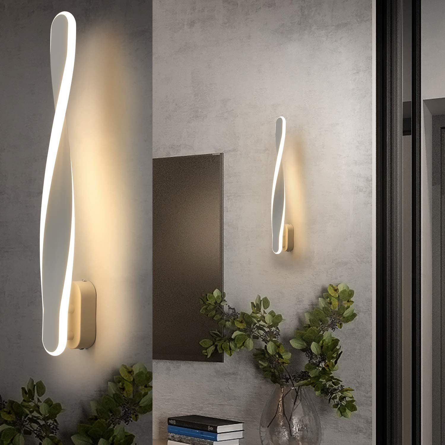 feinlux LED Aufbaustrahler Wandleuchte LED 50CM Wandlampe 18W Warmweißes Licht, LED fest integriert, Warmweißes Licht