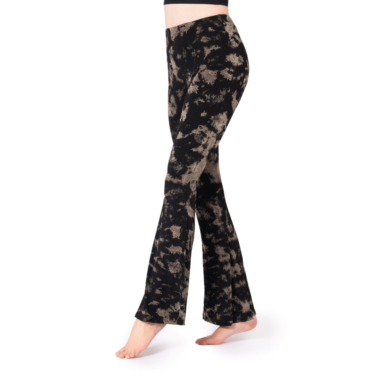 PANASIAM Schlaghose Unikat Batik Leggings stretch mit ausgestelltem Bein ha günstig online kaufen