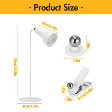 BlingBin LED Schreibtischlampe Multifunktions-Portable LED-Tischlampe, LED fest integriert, warmesLicht, warmweißesLicht, weißesLicht, Augenschutz-Technologie, 360° drehbares Magnetkugelgelenk