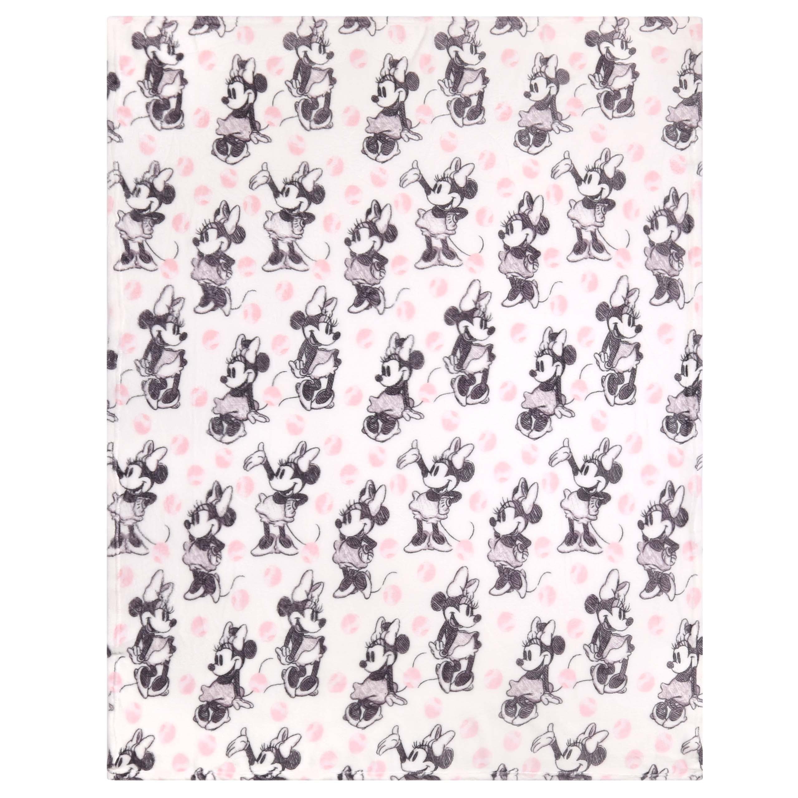 Maus Bettüberwurf Pastellfarbene Tagesdecke 120x150 cm Minnie Maus