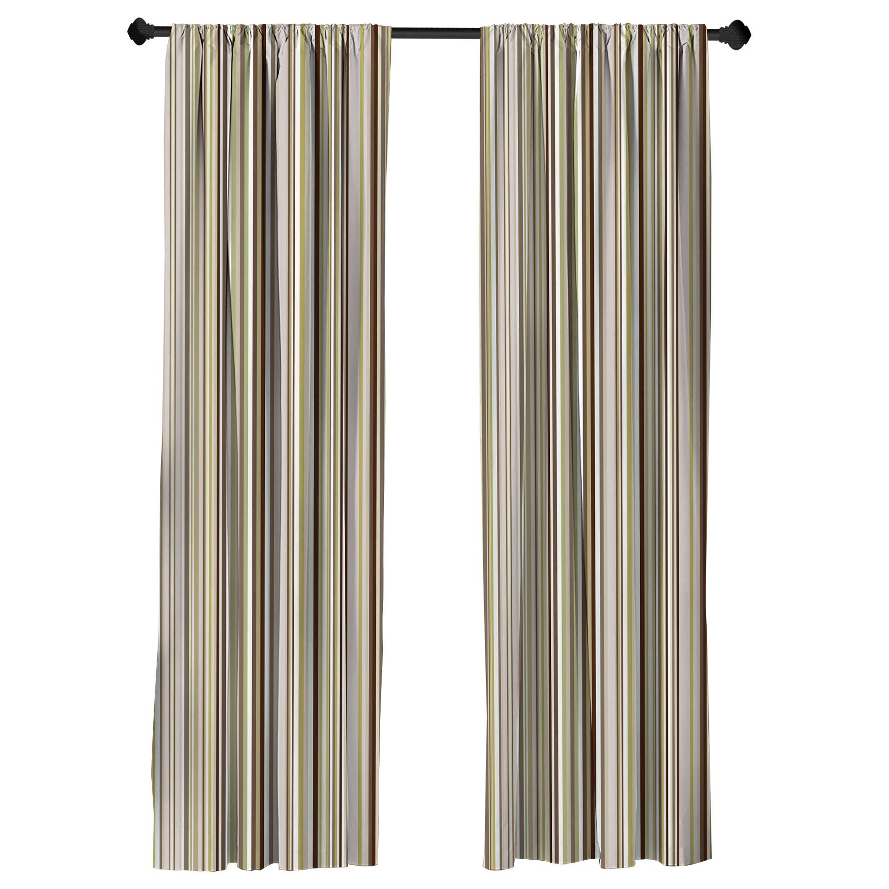 Abakuhaus Gardine Vorhang für Wohnzimmer Schlafzimmer Dekor, Microfaser, Gestreift Druck von Bunten Streifen