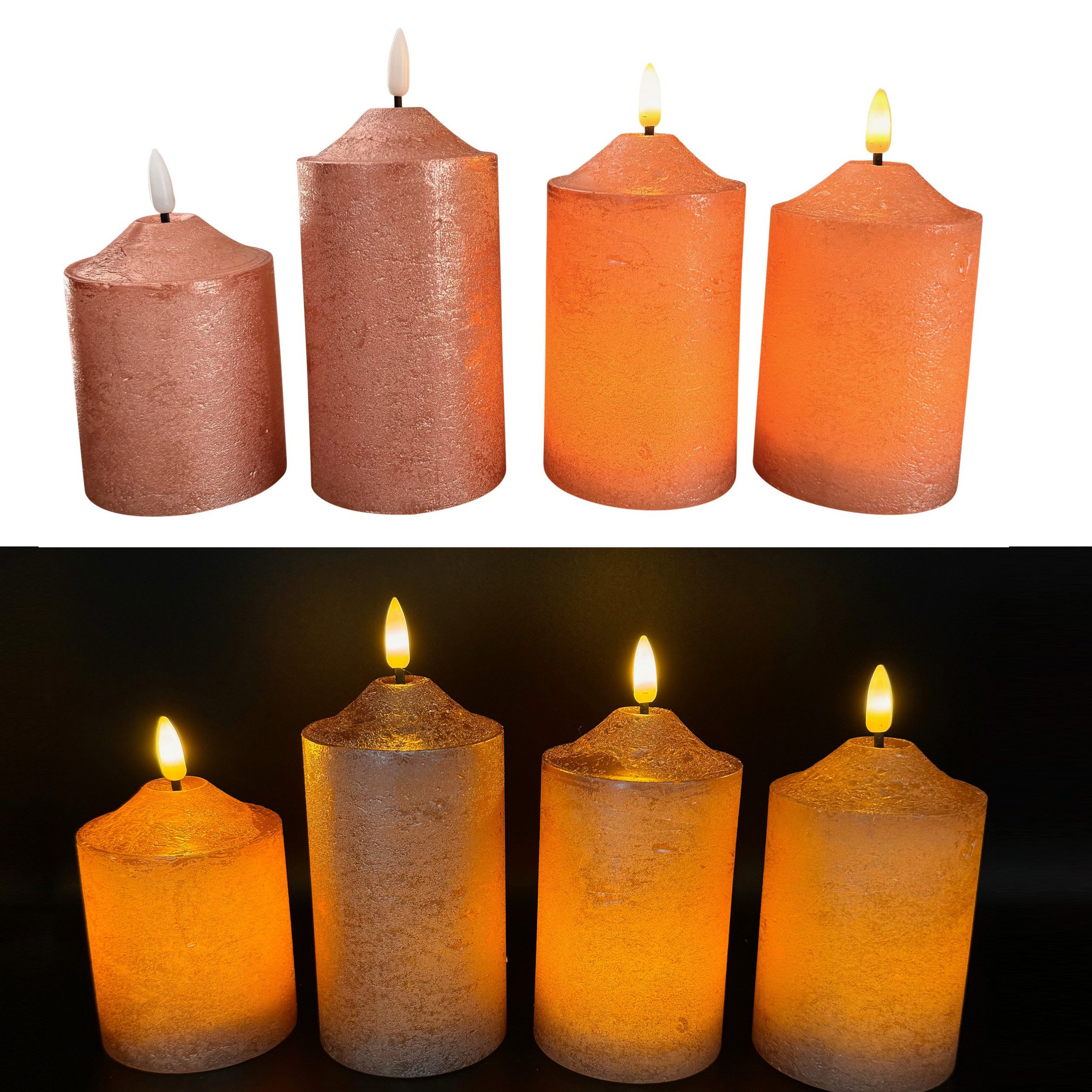 Online-Fuchs LED-Kerze 4 er Set LED-Spitzkerzen günstig online kaufen