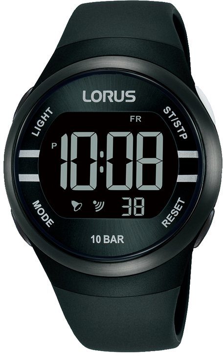 LORUS Chronograph Lorus Digital Chrono, R2333NX9, Armbanduhr, Quarzuhr, Damenuhr, Herrenuhr, Stoppfunktion, Datum