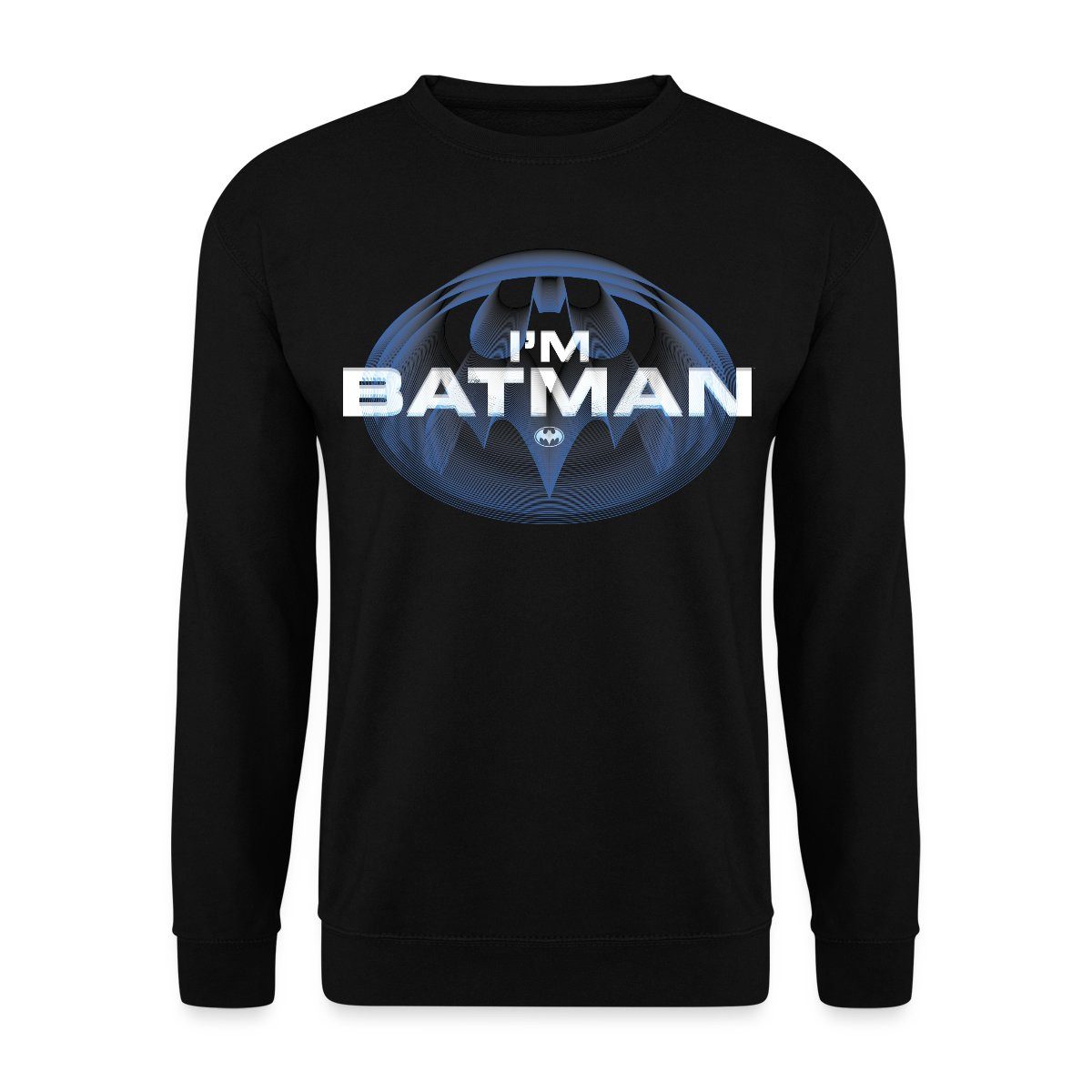 Sweatshirt The Flash I'm Batman Blaues Logo Unisex Pullover