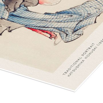 Posterlounge Poster Katsushika Hokusai, Traditional Portrait, Wohnzimmer Japandi Malerei